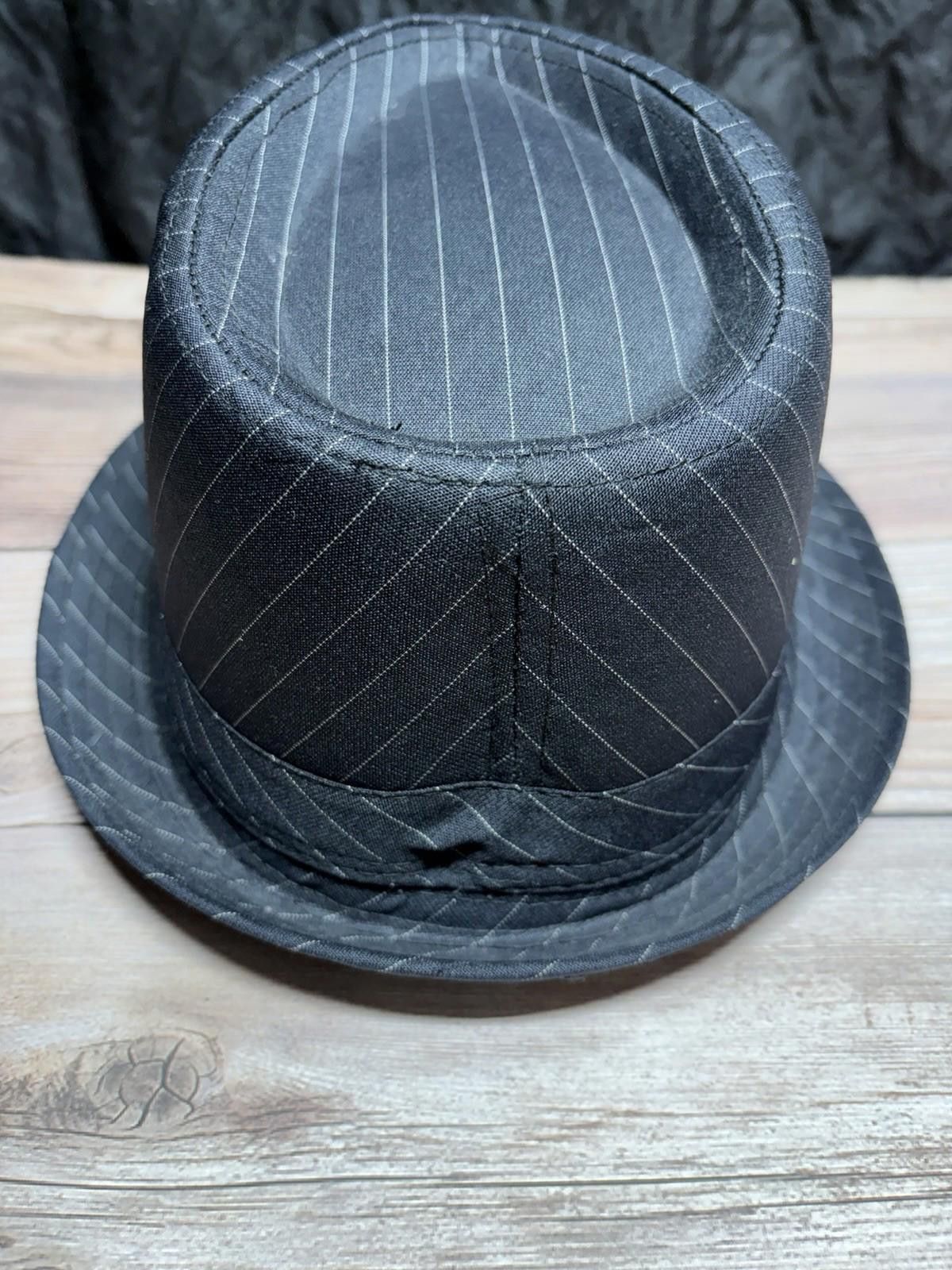 The Unbranded Brand Men’s Fedora Hat Black Pin Striped Size M Size ONE SIZE - 3 Thumbnail