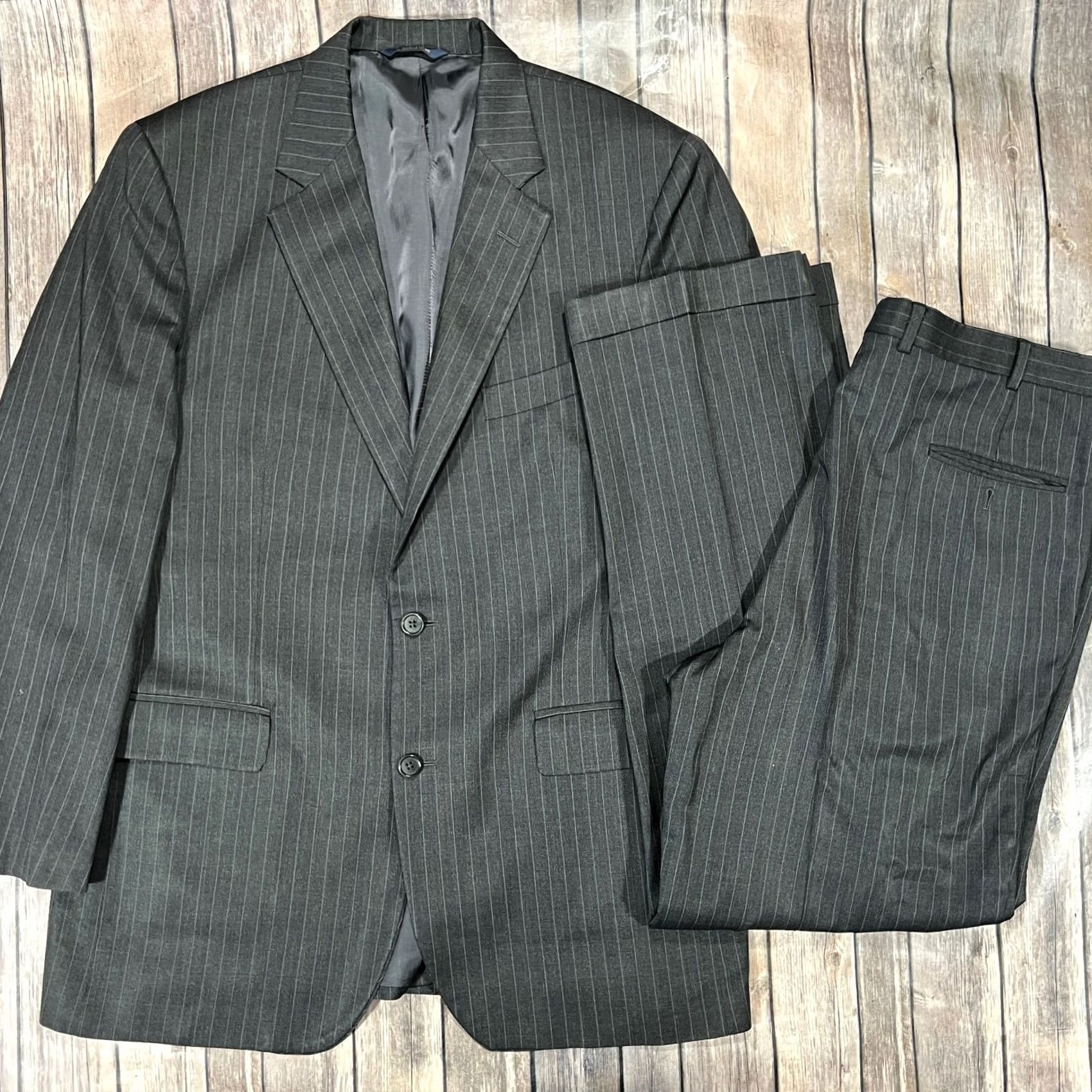 Brooks Brothers Brooks Brothers Madison Pinstripe Wool Suit Set Coat Blazer Pants 42L Mens 36x33 Size 42R - 2 Thumbnail
