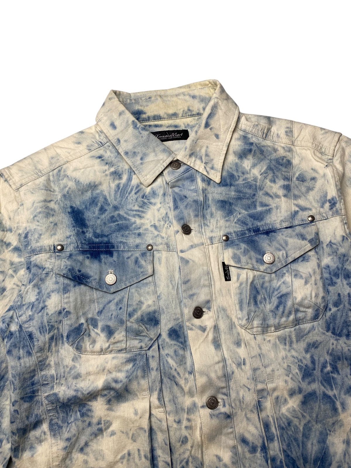 If Six Was Nine 2000's Tornado Mart Dyed Blue Shirts Size US M / EU 48-50 / 2 - 10 Thumbnail