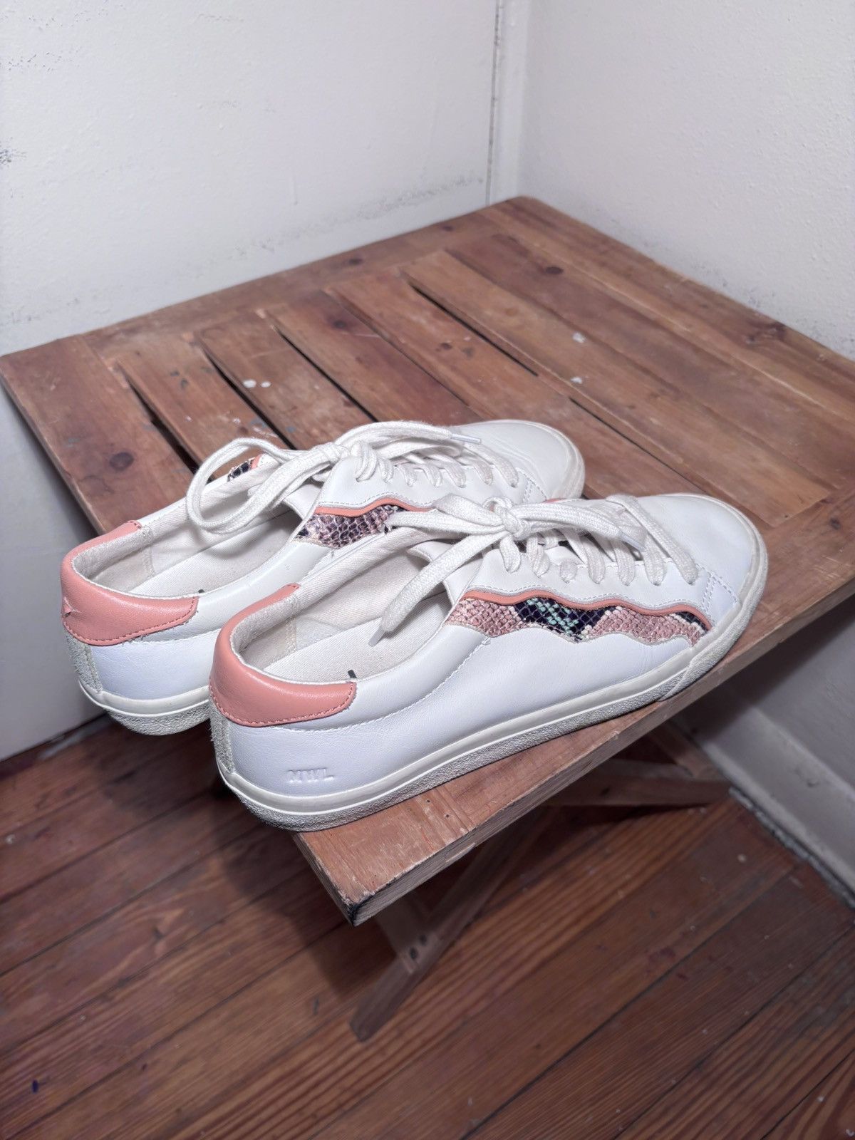 Madewell Madwell Sidewalk Leather Snakeskin Low Top Sneakers Size US 8.5 / IT 38.5 - 10 Thumbnail
