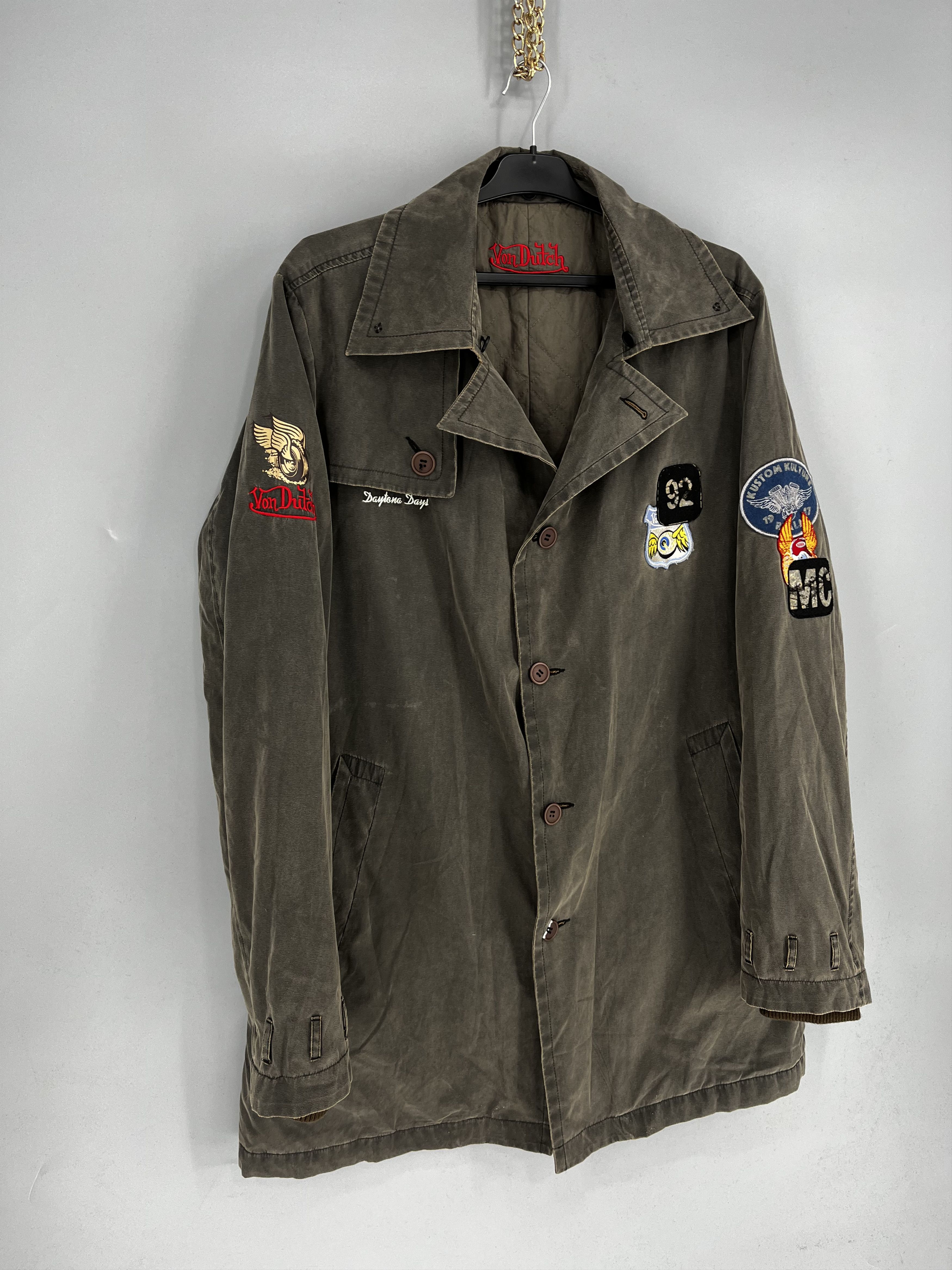 Japanese Brand Vintage 90s Von Dutch Coat Parka Jacket Size US XXL / EU 58 / 5 - 2 Thumbnail