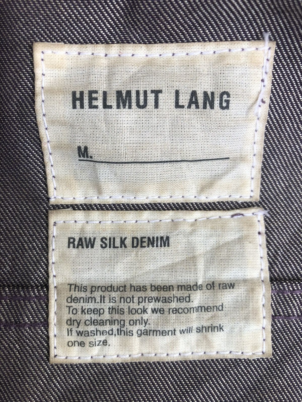 Helmut Lang Helmut Lang Denim Jacket Raw Silk Denim Size US XXS / EU 40 - 17 Thumbnail