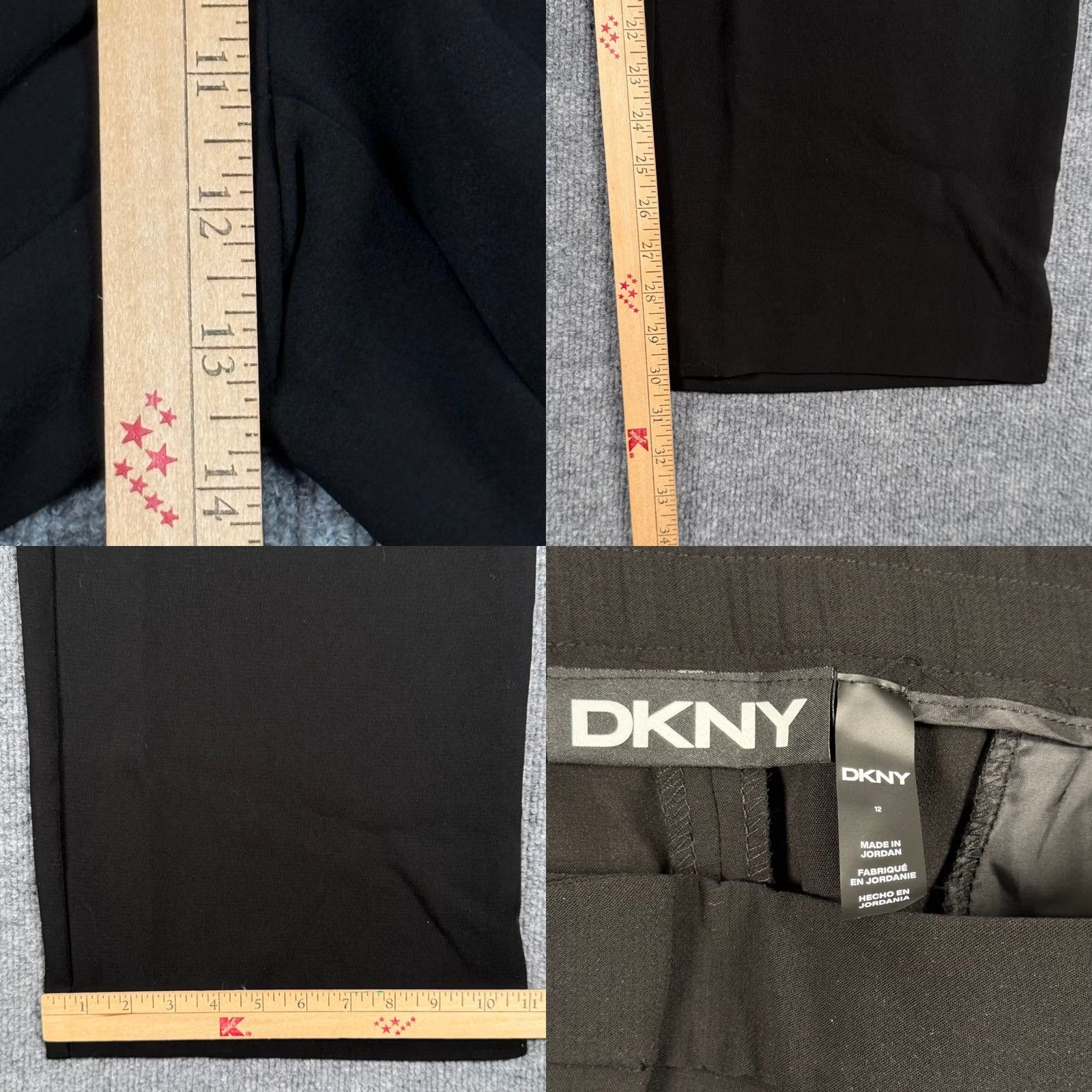 DKNY Wide Leg Dress Pants 12 Black Trousers Minimalist Careerwear Office Corpcore NWT DKNY Size 34" / US 12 / IT 48 - 8 Thumbnail
