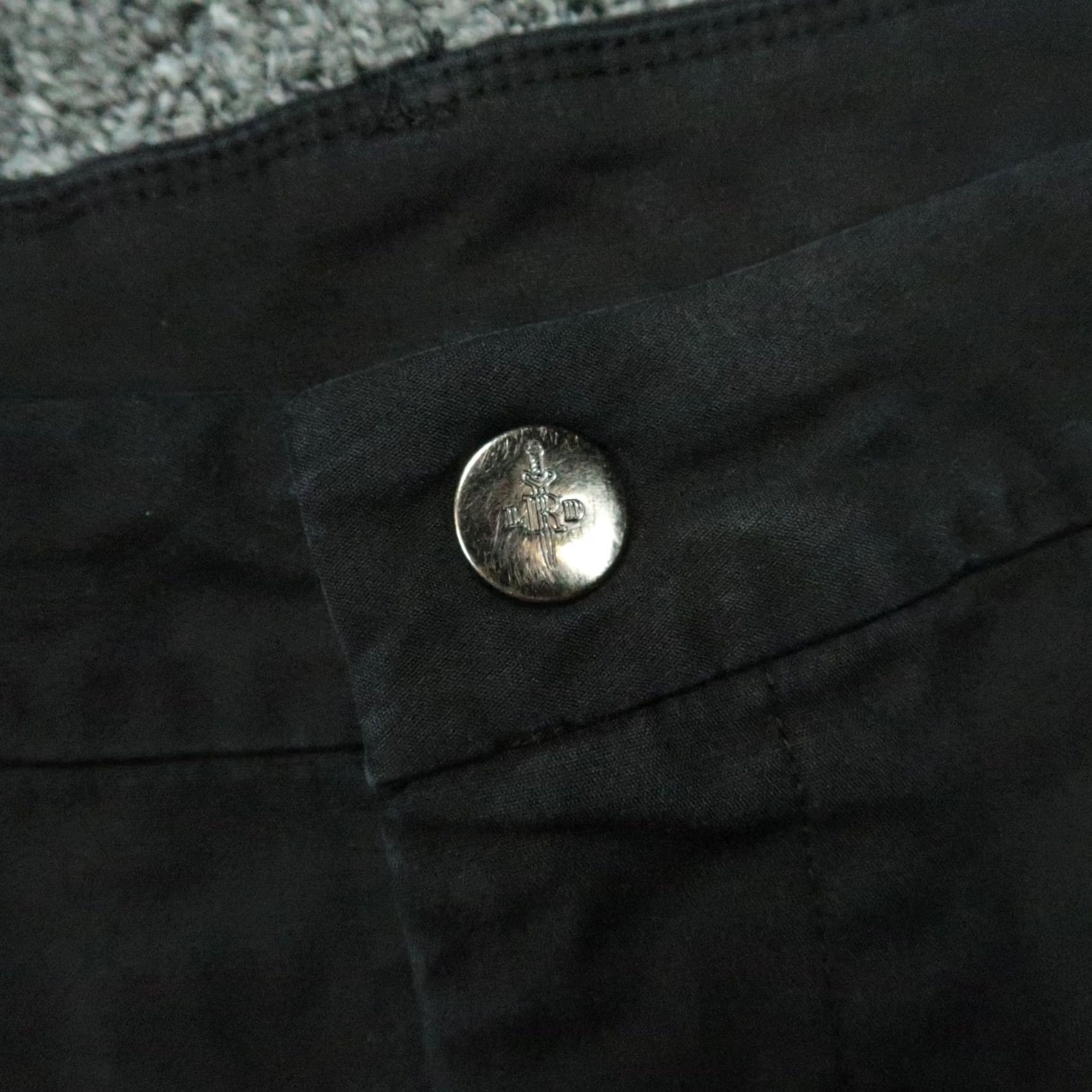 Vintage LRD Pants Mens 32x28 Black Performance Zip Pocket Stretch Trouser Chino Pants Regular Slashed Pockets Straight 28in Inseam Casual Workwear Mens Size US 32 / EU 48 - 4 Thumbnail