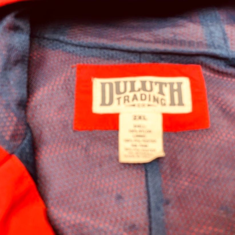 Vintage Duluth Trading Jacket Mens 2XL Red Lightweight Hooded Grab Jacket Lined EUC 7914 Size US XXL / EU 58 / 5 - 7 Thumbnail