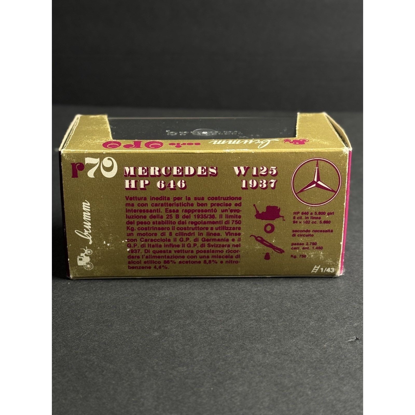 & Other Stories BRUMM Mercedes-Benz W125 HP 646 1937 , Scala 1/43 Size ONE SIZE - 3 Thumbnail