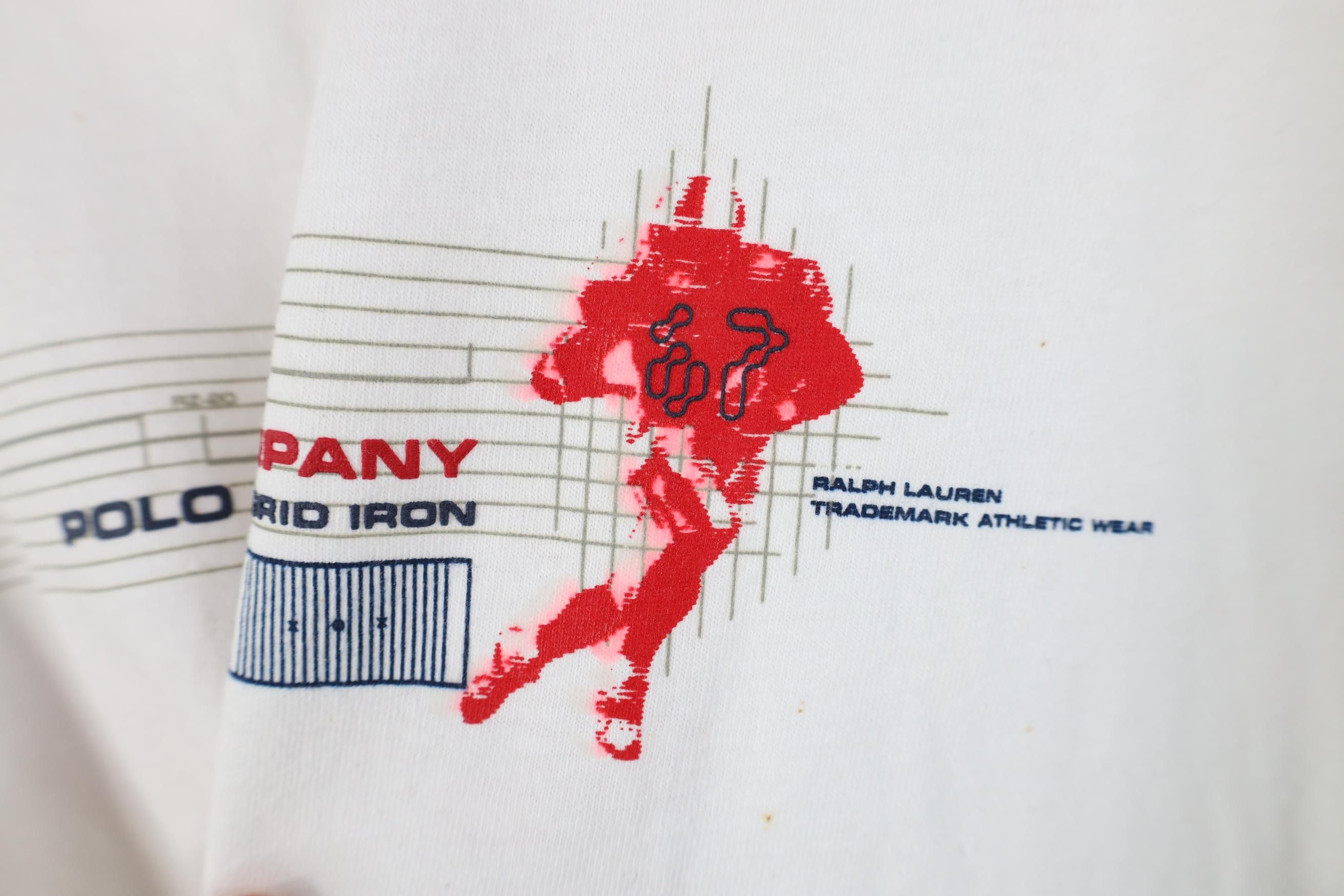 Polo Ralph Lauren Deadstock Vintage 90s Y2K Ralph Lauren Football T-Shirt Size US XL / EU 56 / 4 - 10 Thumbnail