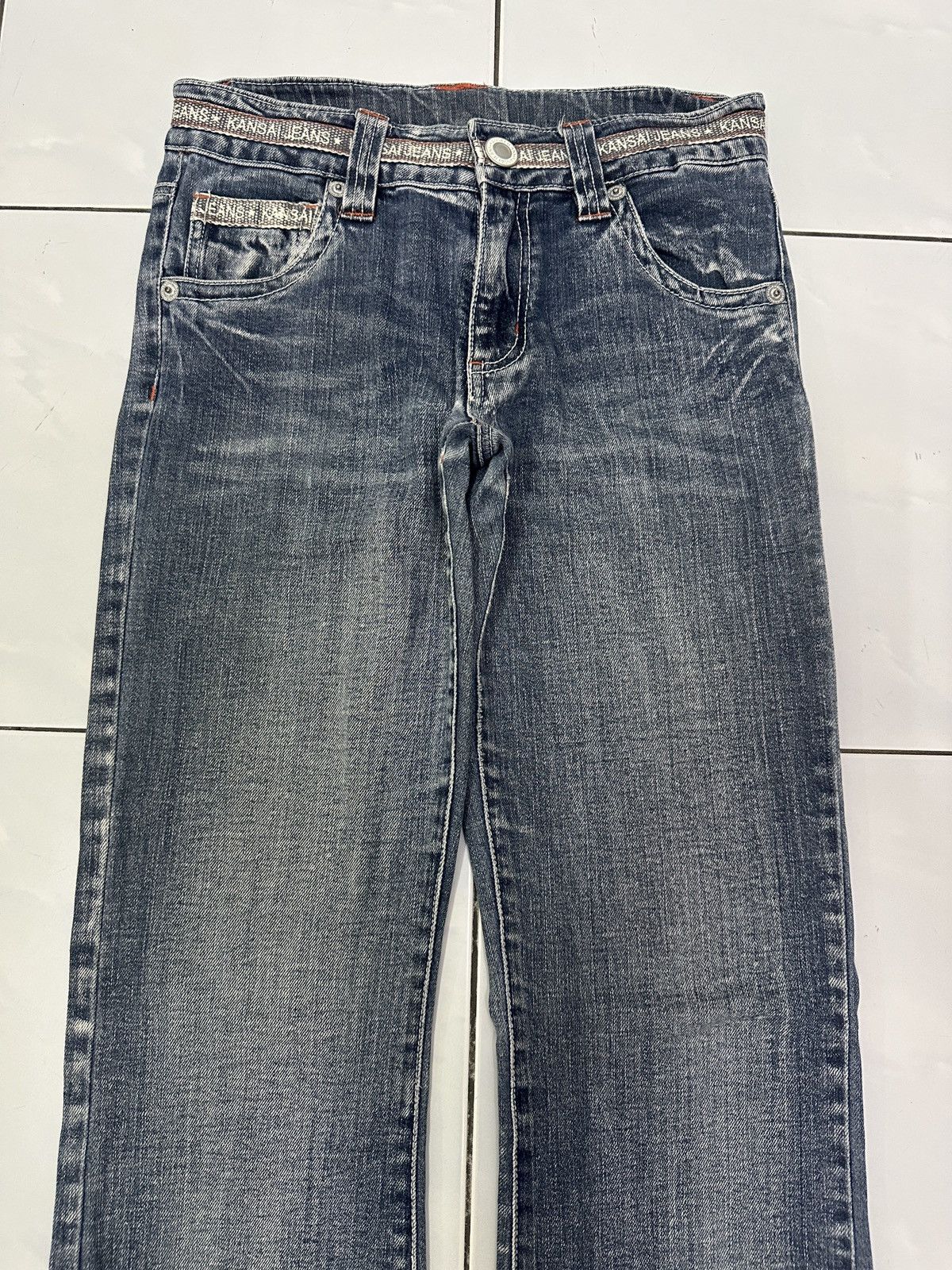 Japanese Brand × Kansai Yamamoto Vintage Japanese KANSAI JEANS Sand Wash Jeans Size US 27 - 4 Thumbnail