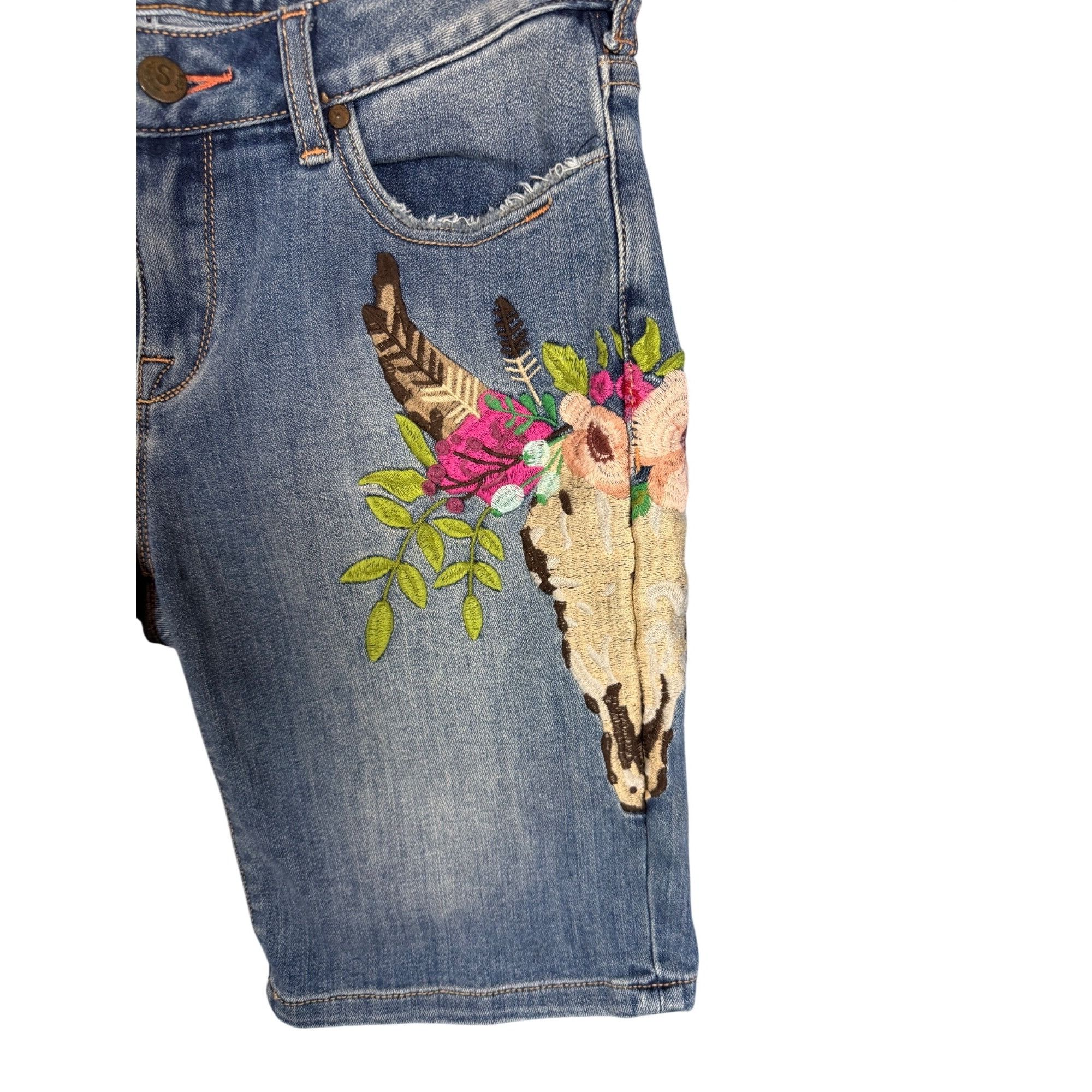 Other Sundance Shorts 27 Embroidered Denim Bermuda Western Rockabi Size 27" / US 4 / IT 40 - 15 Thumbnail