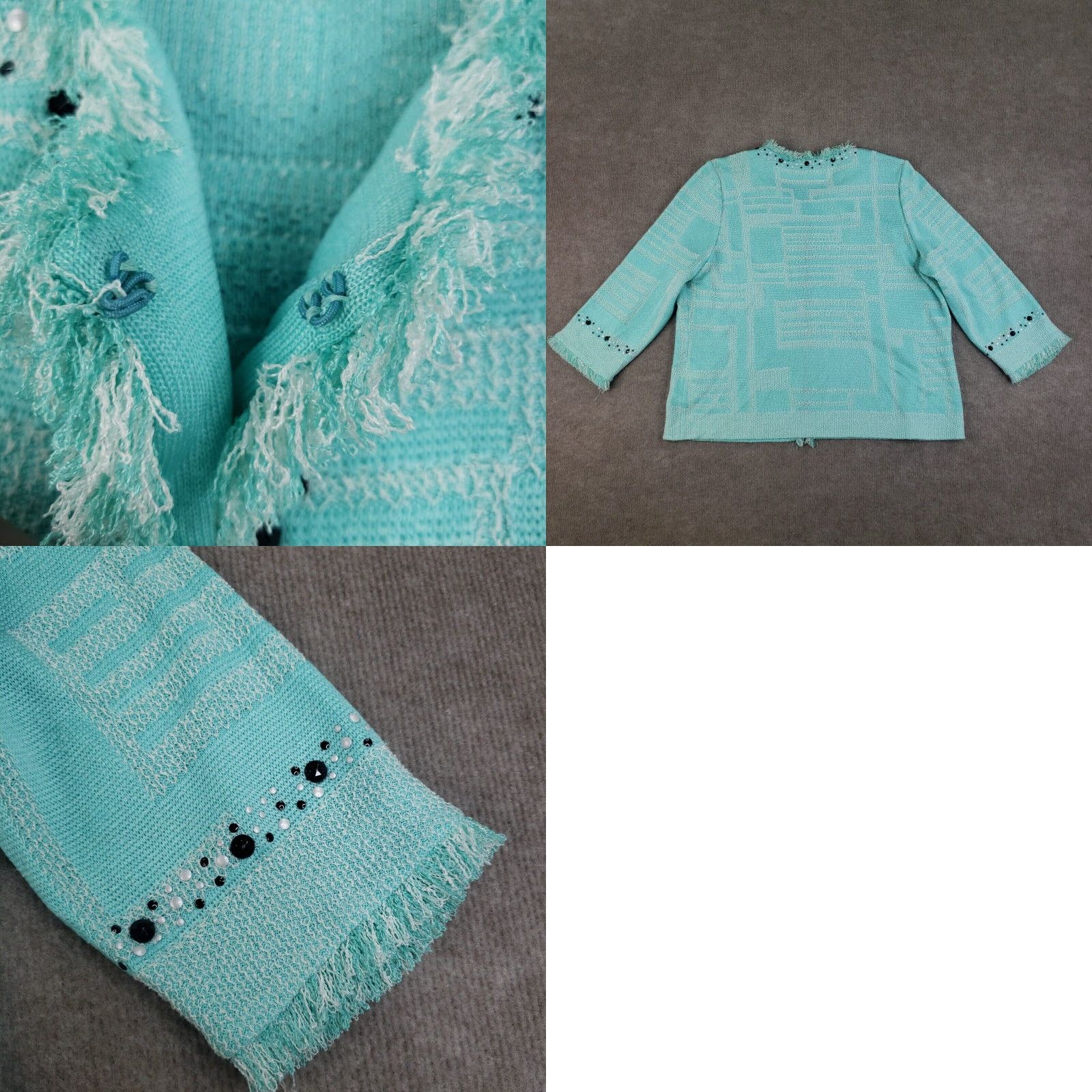 Vintage Womens Blue Sweater Large Extra Large Ming Wang Cardigan Size L / US 10 / IT 46 - 8 Thumbnail