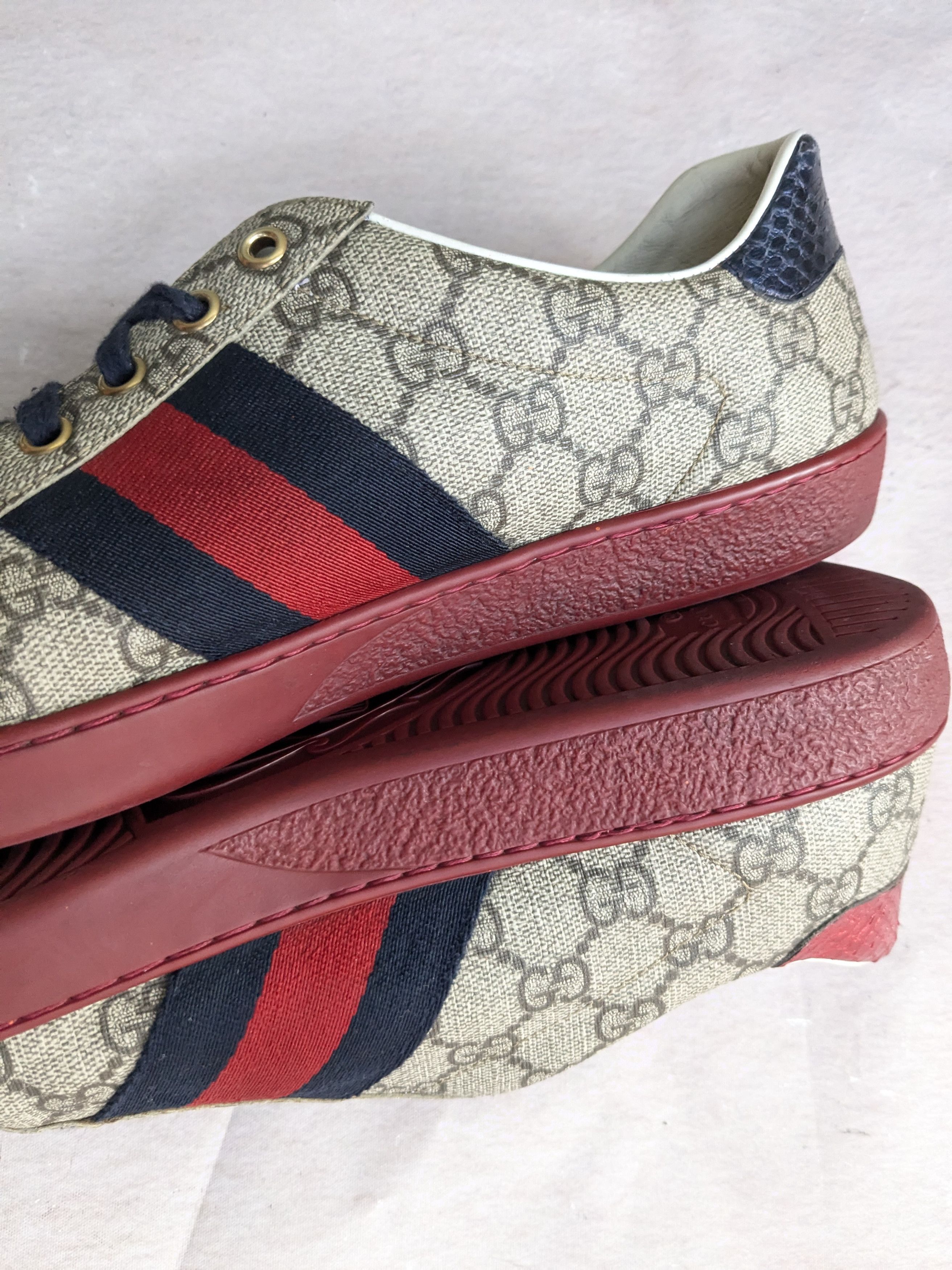 Gucci Gucci Ace GG Supreme Sneakers Red 10 Monogram 429445 Size US 10 / EU 43 - 7 Thumbnail