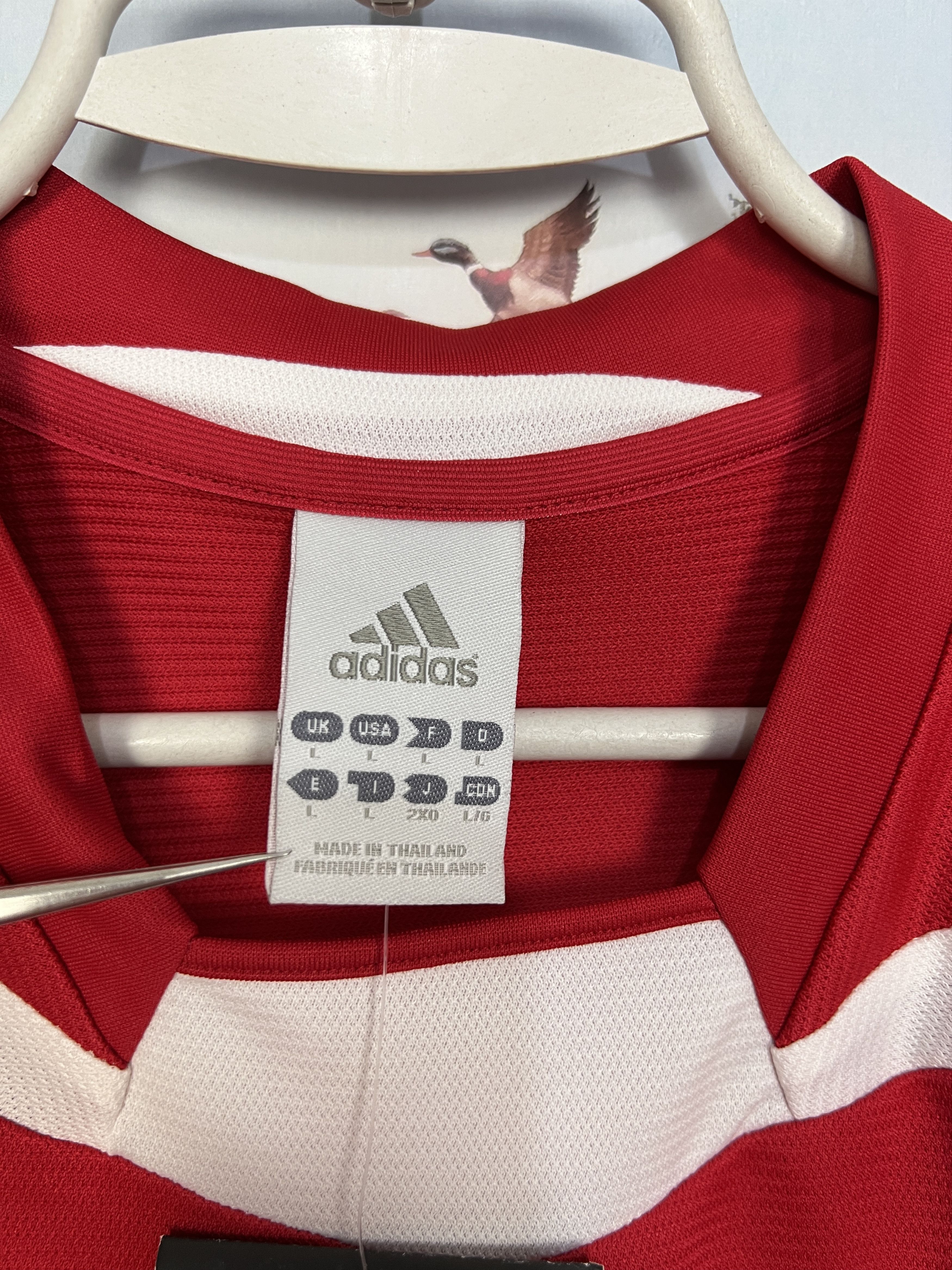 Adidas Hungary Home football shirt Soccer Jersey Trikot National Size US L / EU 52-54 / 3 - 7 Thumbnail