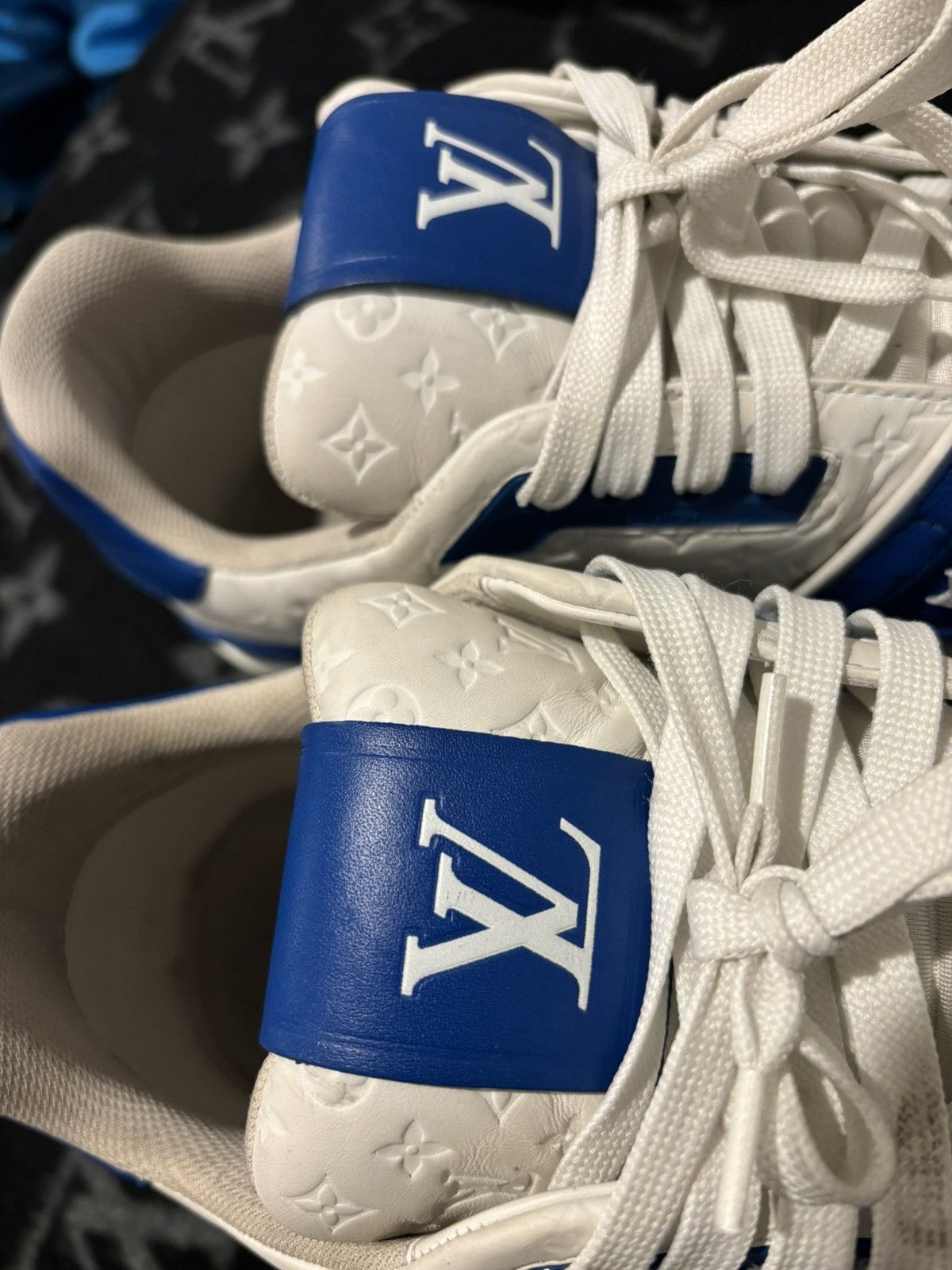 Louis Vuitton Louis Vuitton Trainer Sneaker Blue VL0272 mini monogram#54 Size US 11 / EU 44 - 8 Thumbnail