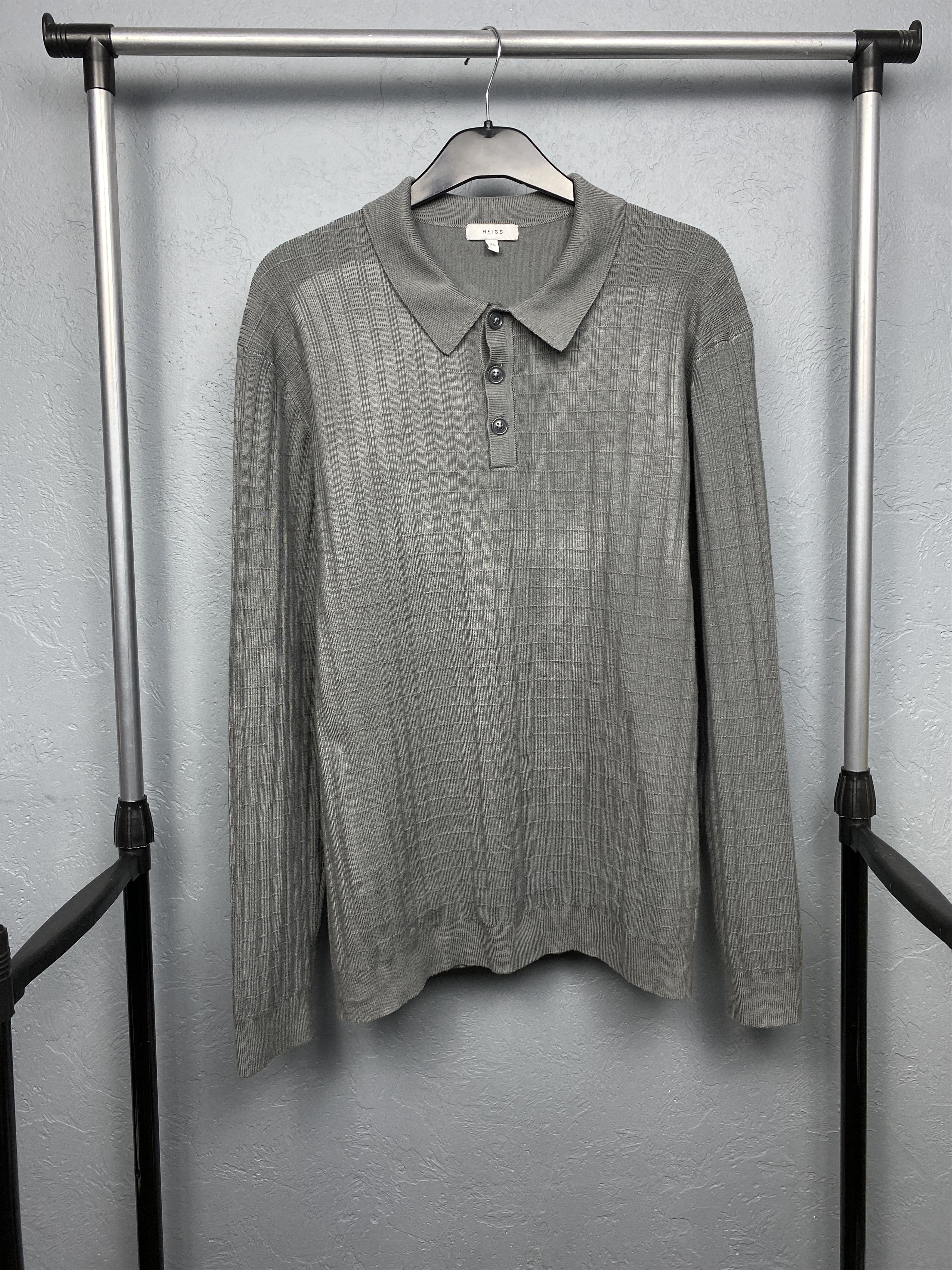 Reiss Reiss Mens Collared Abstract Print Sweater Size US XL / EU 56 / 4 - 1 Thumbnail