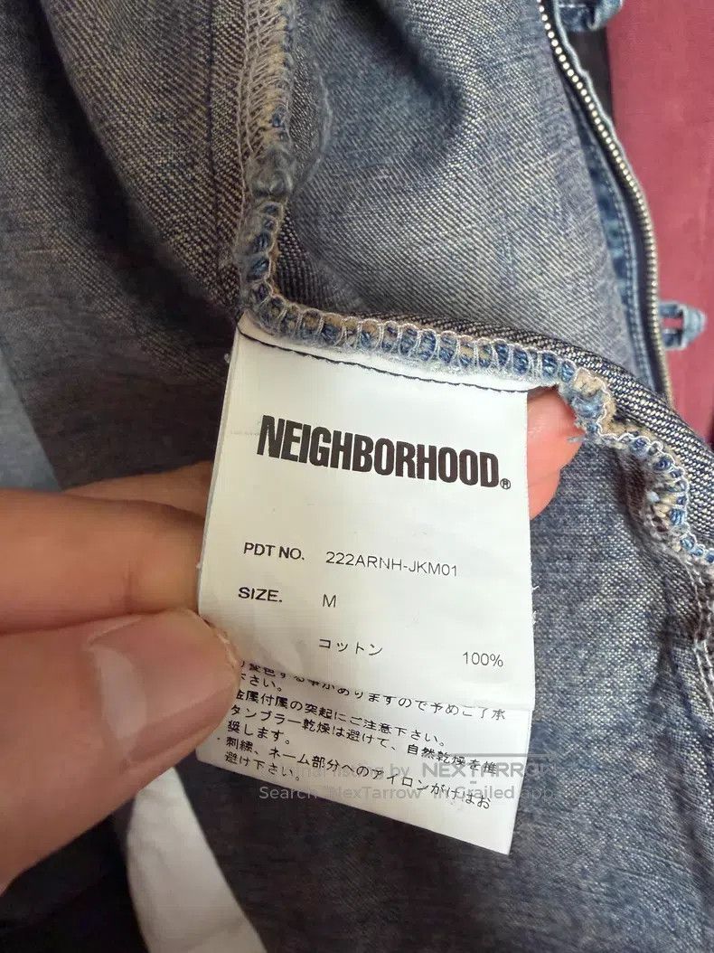 Neighborhood Neighborhood Washed Splattered Chinese Tunic Denim Jacket Size US M / EU 48-50 / 2 - 4 Thumbnail