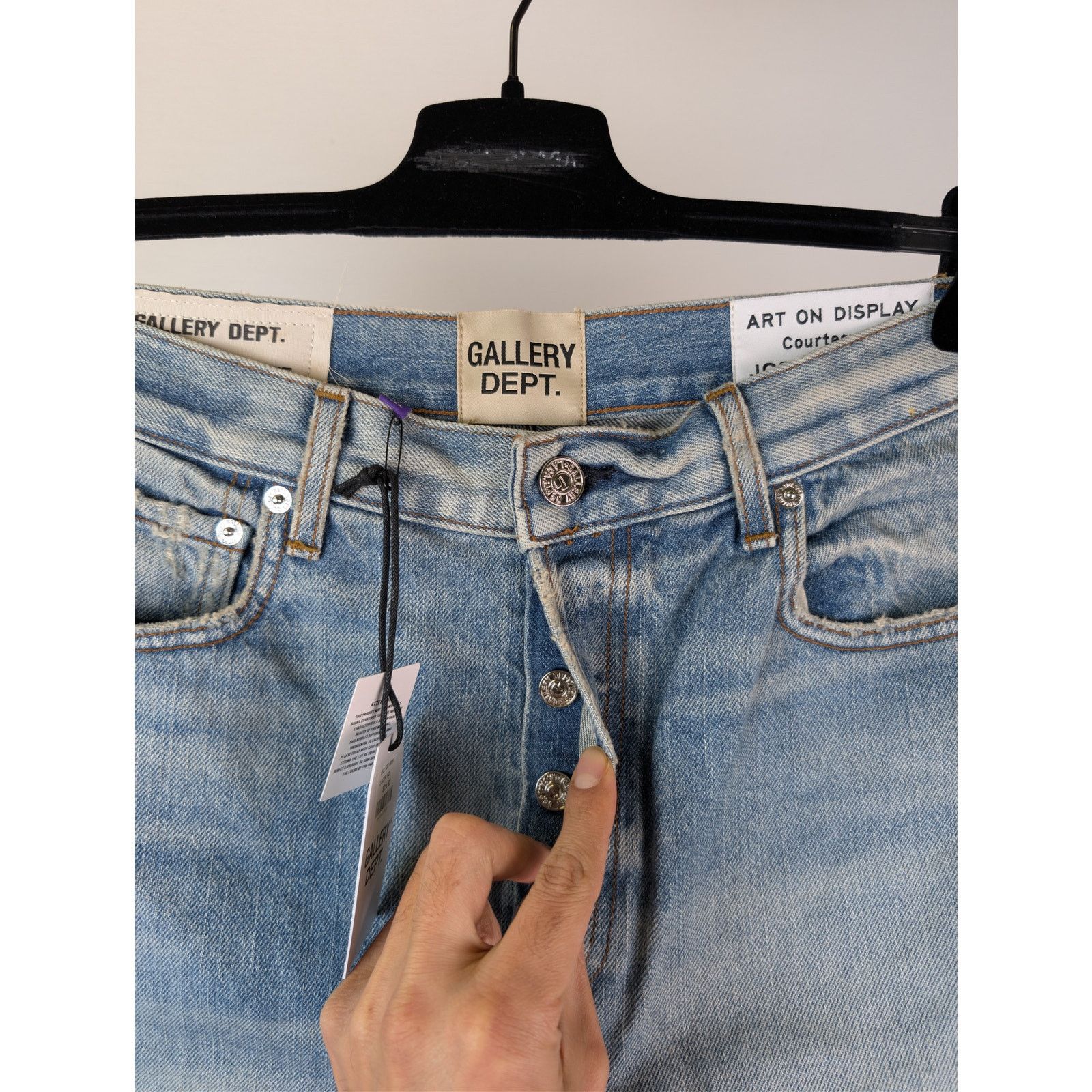 Gallery Dept. o1rshd1 Size: 32W x 32L / Levi's 501 Distressed Denim Jeans Size US 32 / EU 48 - 7 Thumbnail