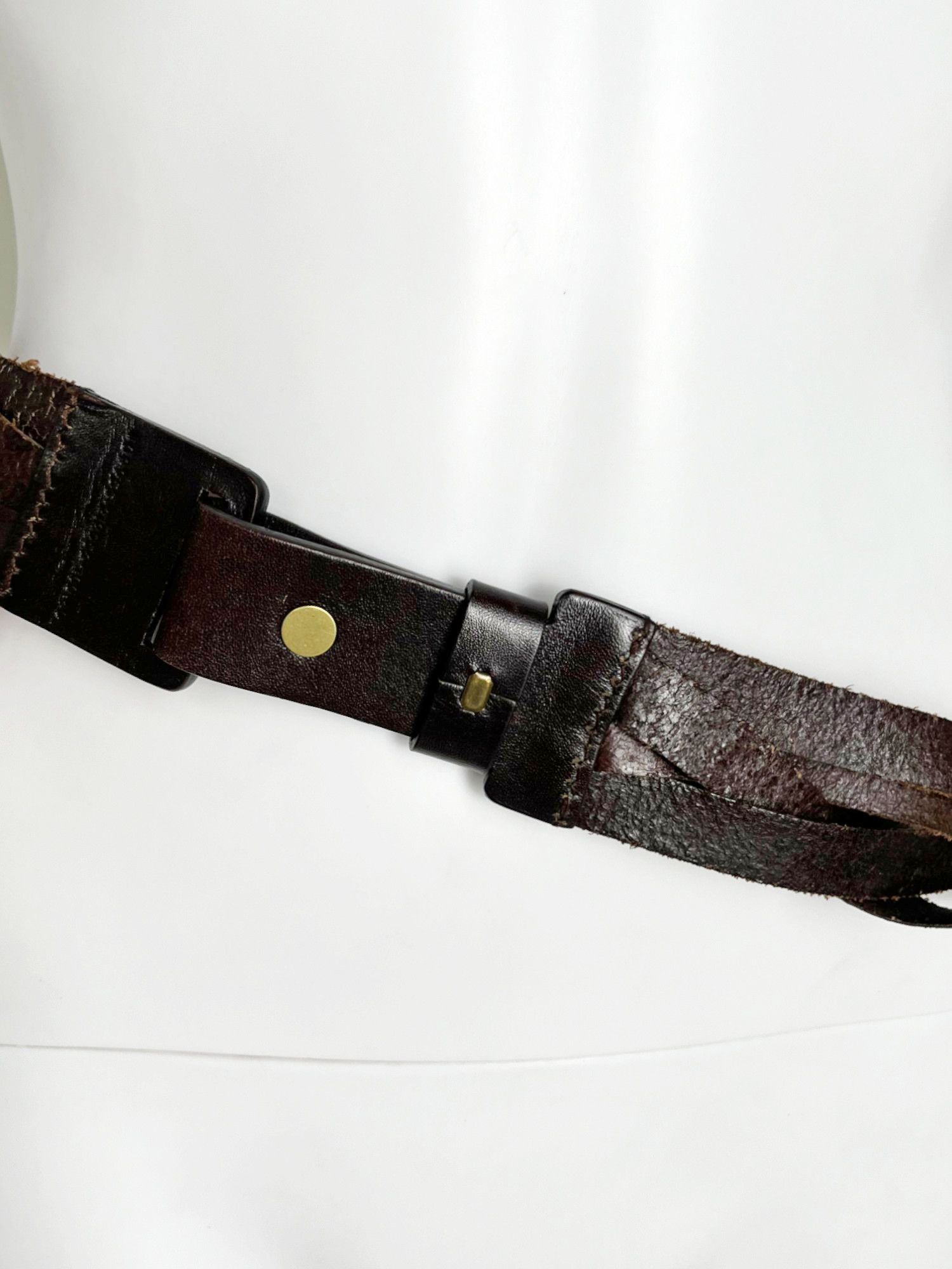 Gucci by Frida Giannini Brown Intrecciato Leather Belt Size ONE SIZE - 3 Thumbnail