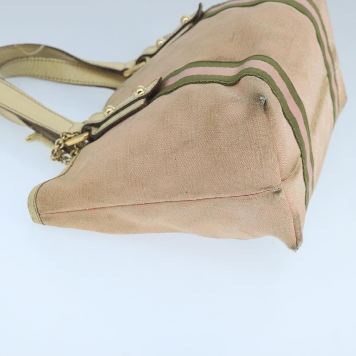 Gucci GUCCI GG Canvas Hand Bag Pink Cream Gold Size ONE SIZE - 5 Thumbnail