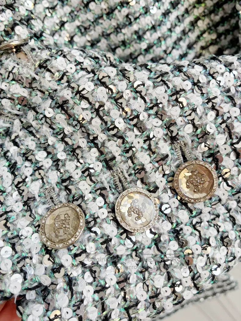 Chanel Chanel 23P Kwon Zhilong's same silver-gray sequin jacket Size XXS / US 00 / IT 34 - 5 Thumbnail