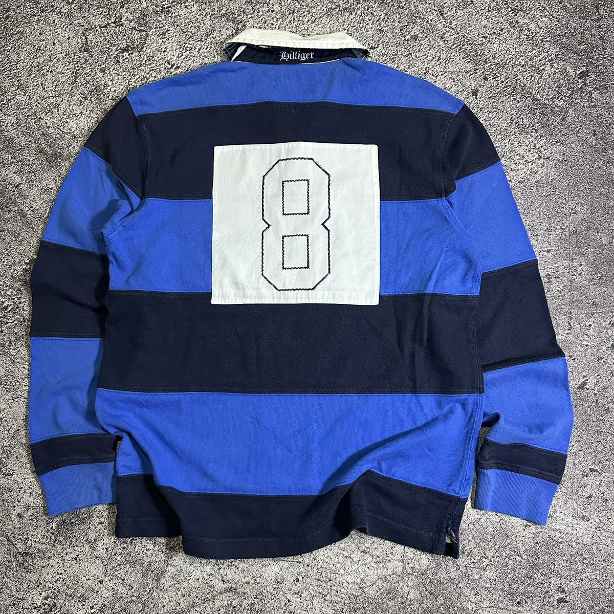 Tommy Hilfiger Tommy Hilfiger Men's #8 H Block Logo Rugby Shirt Size US M / EU 48-50 / 2 - 4 Thumbnail