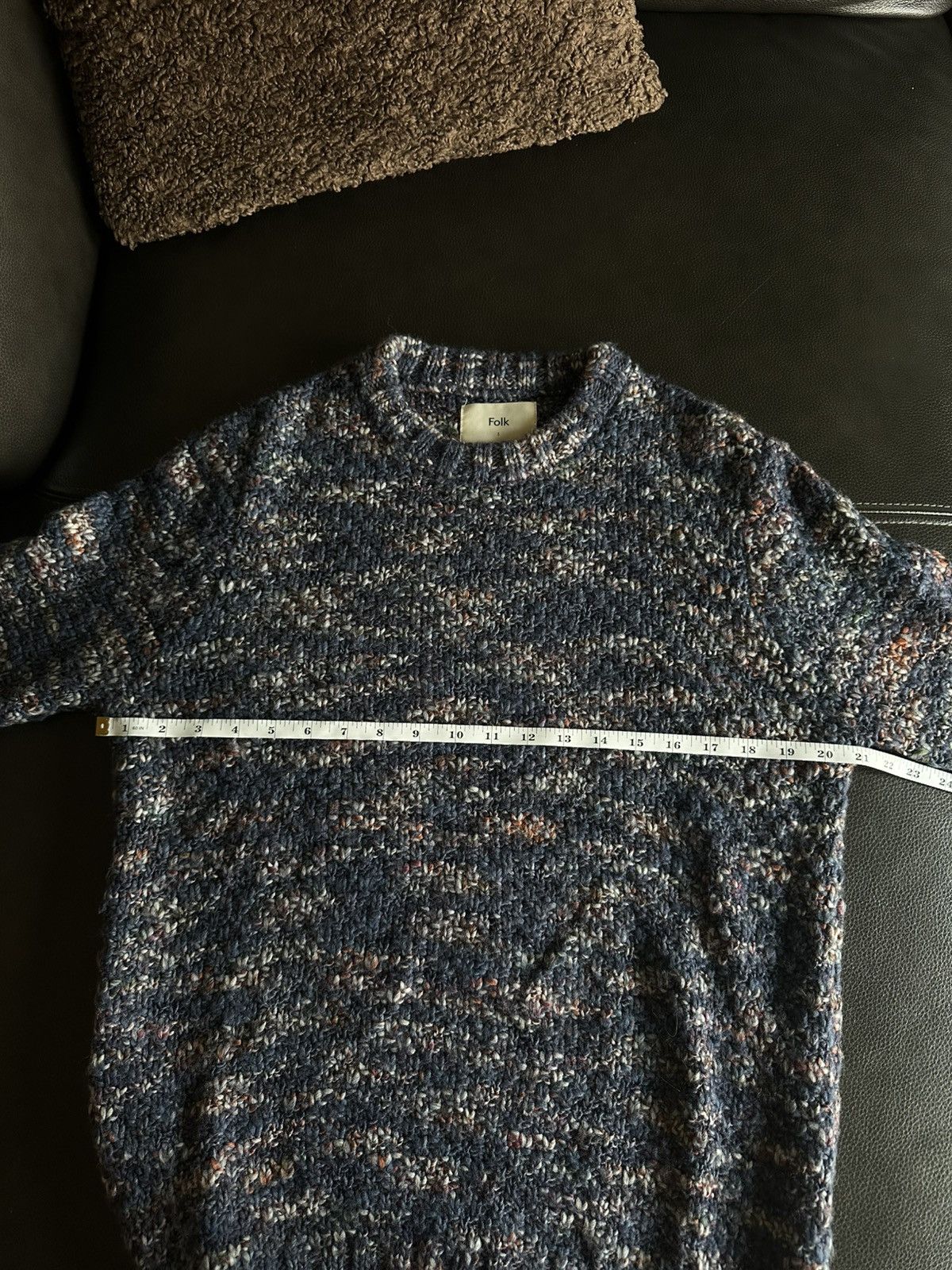 Folk Folk M Mixed Yarn Crew Knit Sweater - Ink Mix Size US S / EU 44-46 / 1 - 7 Thumbnail