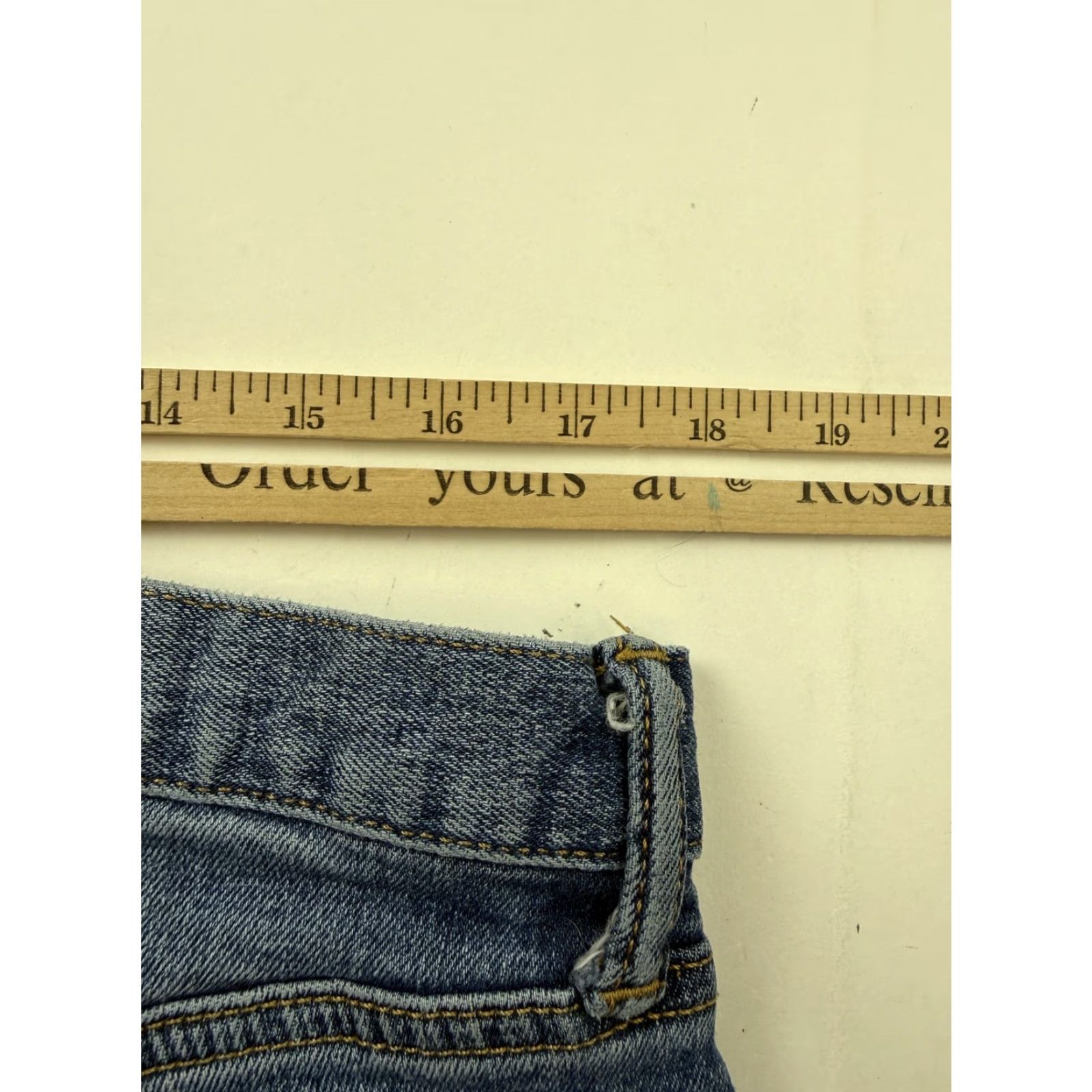 Gap Gap Jeans Mens 36x30 Blue Medium Wash Straight Stretch Denim Slim Pants Size US 36 / EU 52 - 7 Thumbnail