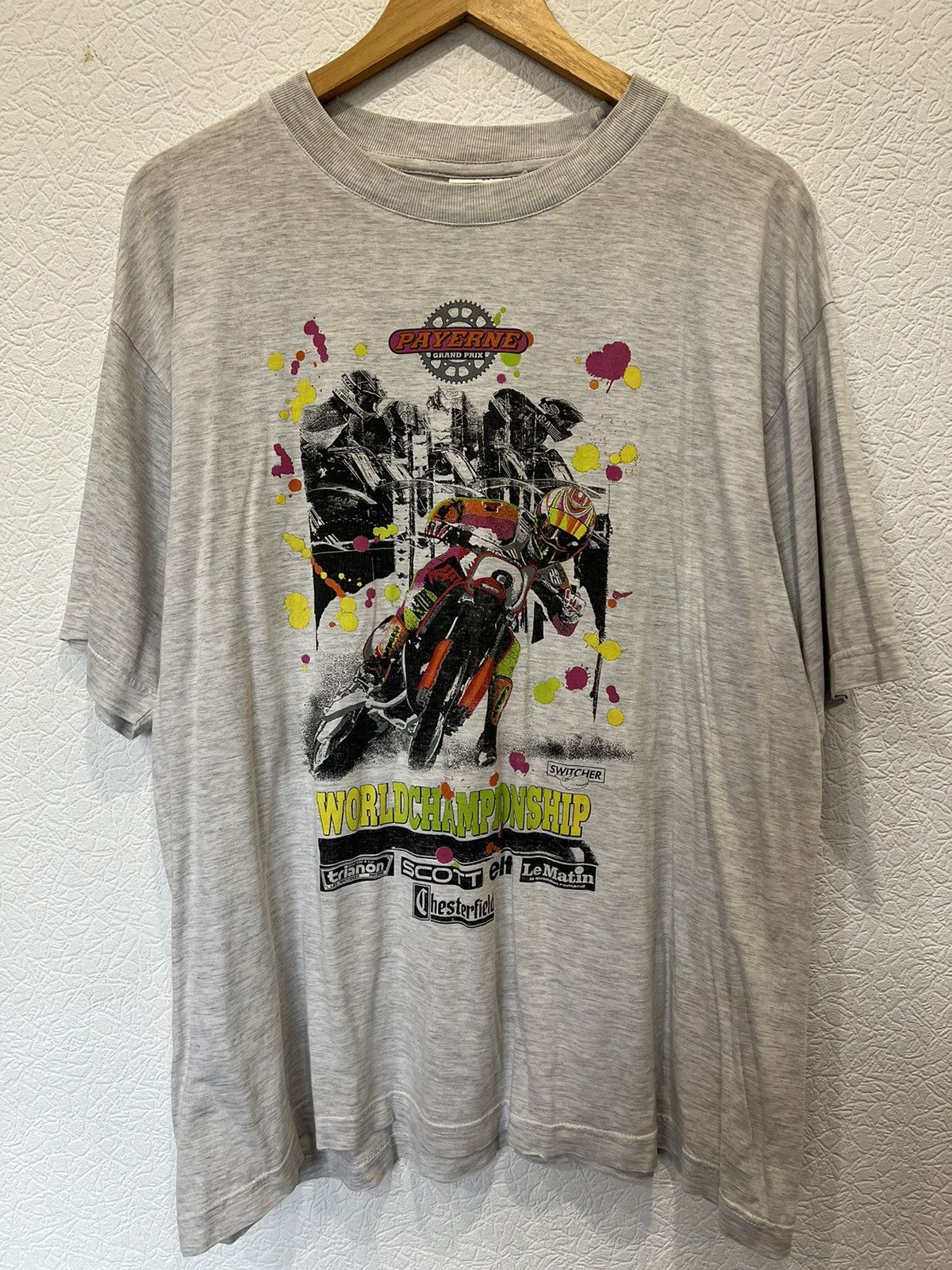 Vintage Vintage Switcher Payerne Moto Champions T Shirt Size US L / EU 52-54 / 3 - 1 Thumbnail