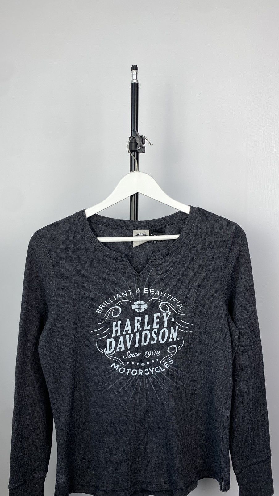 Harley Davidson × Vintage Vintage 90’s Harley Davidson Big Logo Moto Y2K Long Sleeve Size L / US 10 / IT 46 - 2 Thumbnail