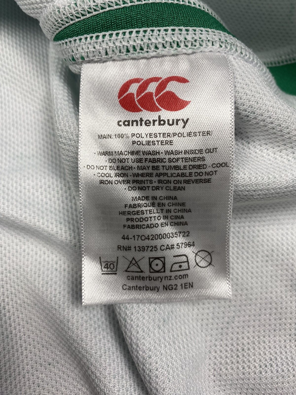 Canterbury of New Zealand Canterbury Ireland Rugby Union Jersey Size US S / EU 44-46 / 1 - 12 Thumbnail