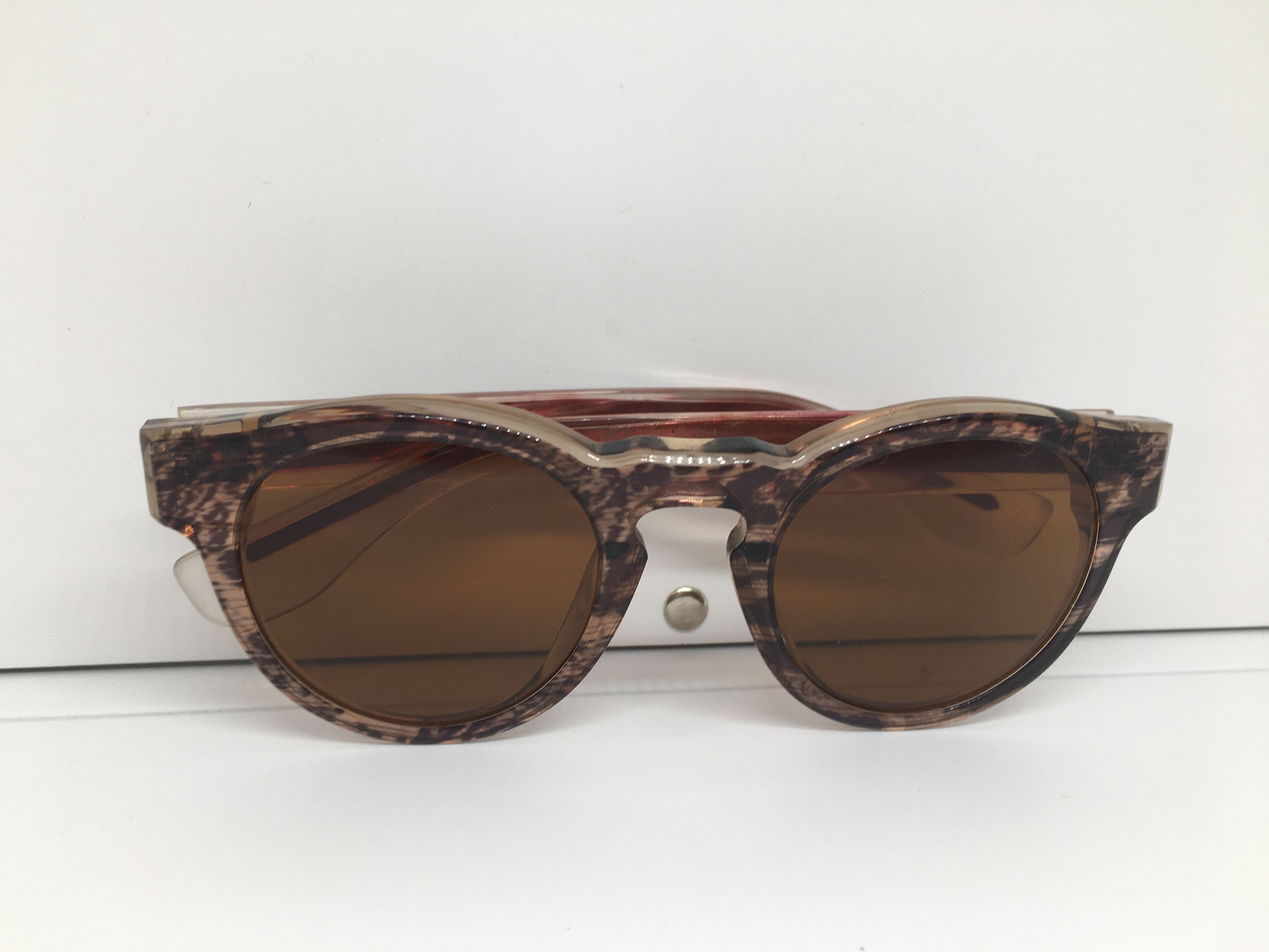 Vintage Vintage Hanmade Acetate Keyhole Sunglasses Frame Size ONE SIZE - 8 Thumbnail