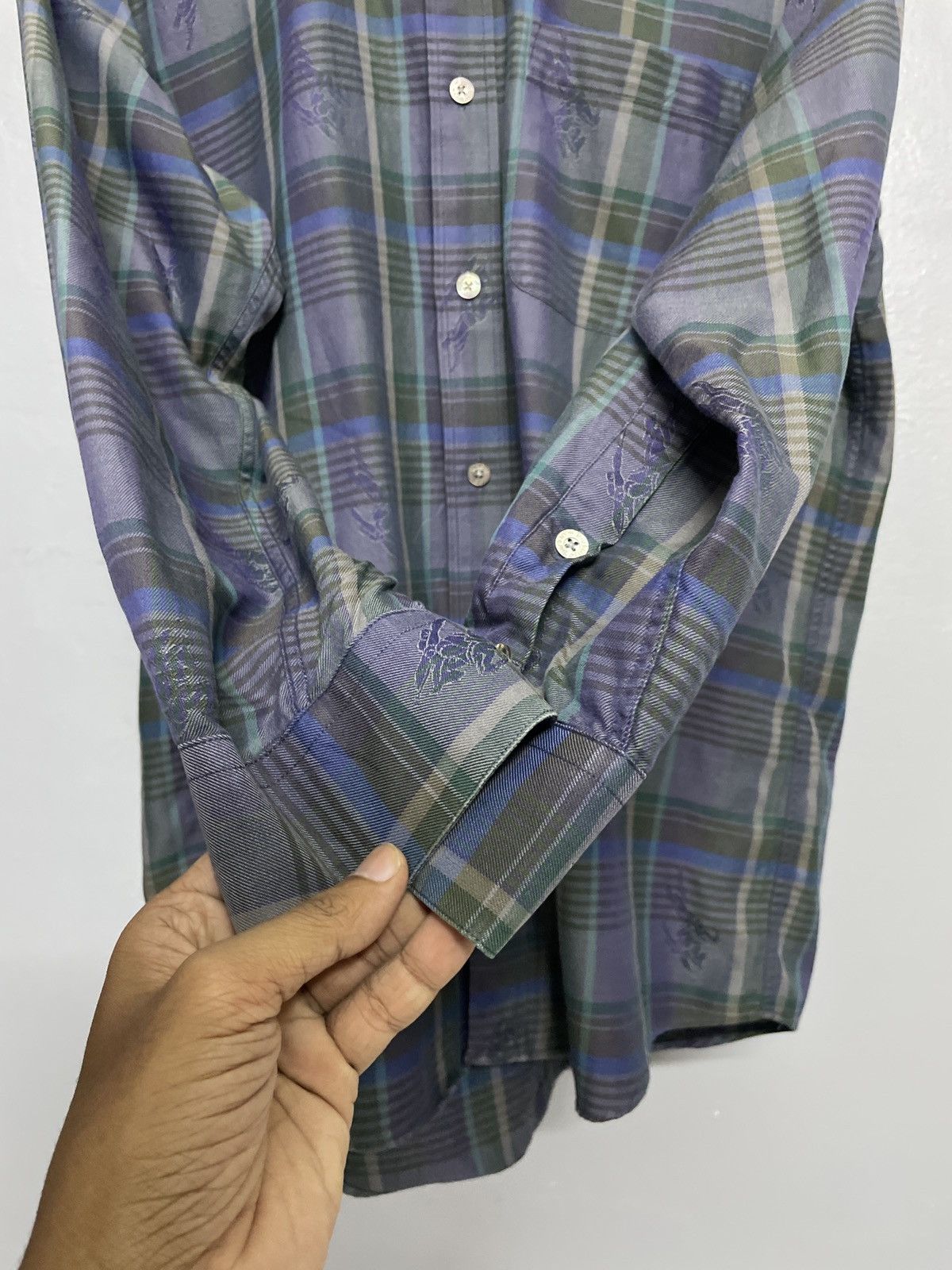 Burberry × Vintage Burberrys Full Print Button Up Shirt Size US M / EU 48-50 / 2 - 7 Thumbnail