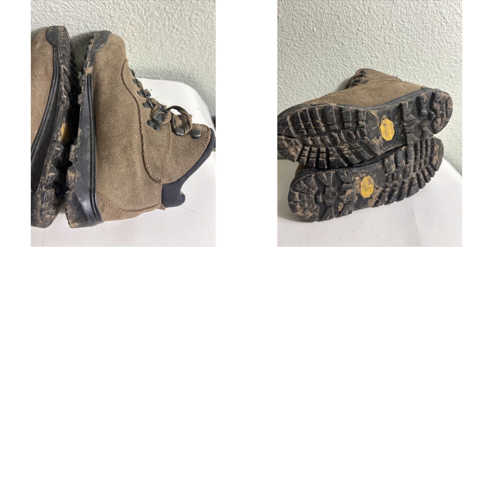 Vintage ASOLO Rainier MID Hiking Boots Womens Sz 6.5 Nubuck Leather Vibram Sole Ankle Lace Up Round Toe Brown Boots Ladies Size US 7 / IT 37 - 10 Thumbnail