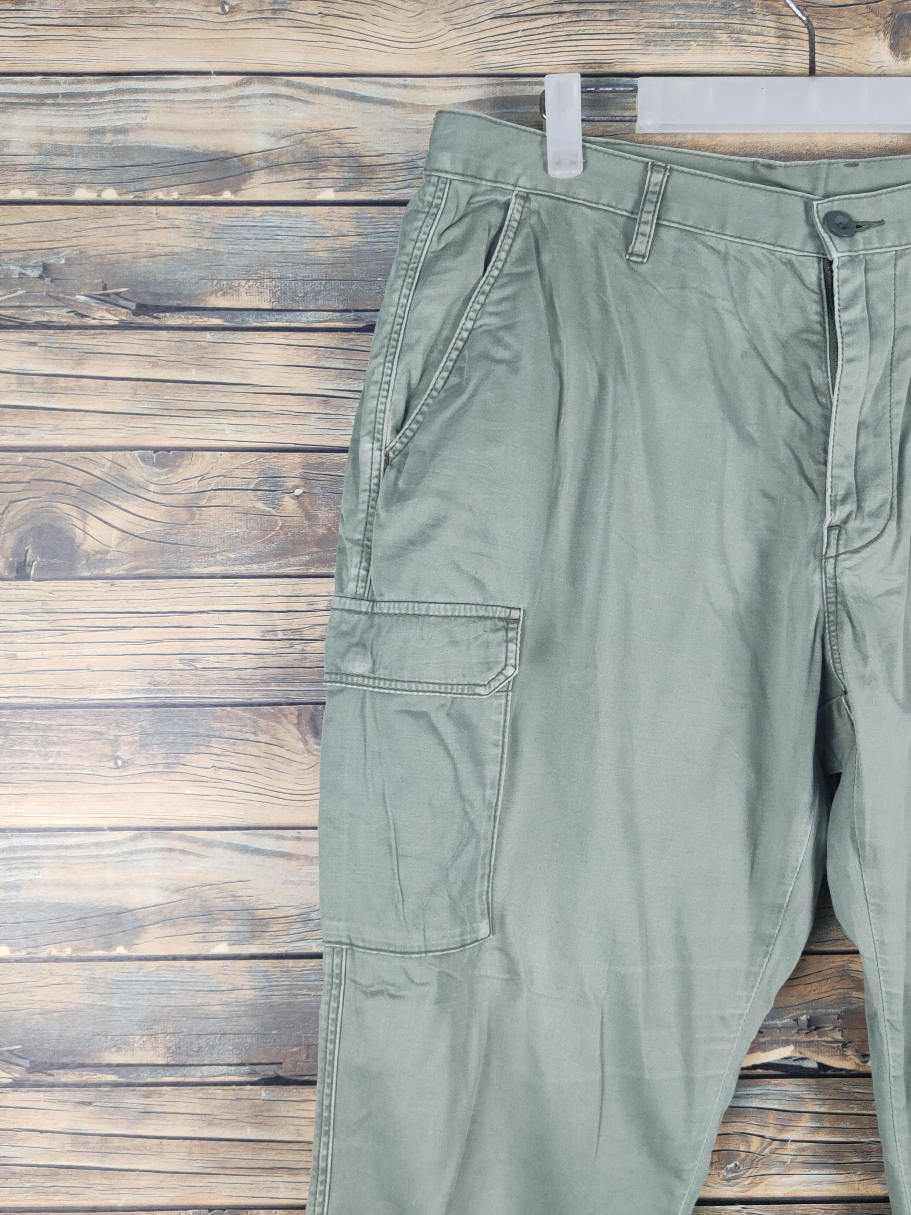Japanese Brand DL Japanese Brand Green Multipocket Cargo Pants #1573 Size US 35 - 3 Thumbnail