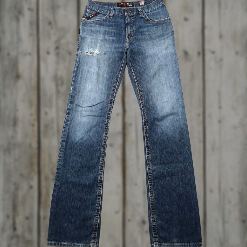 Ariat Ariat M4 Jeans Bootcut Relaxed Men's 32x38 Flame-Resistant CAT2 Blue Denim 5-Pocket USA Cowboy Jeans Mens Size US 32 / EU 48 - 1 Thumbnail