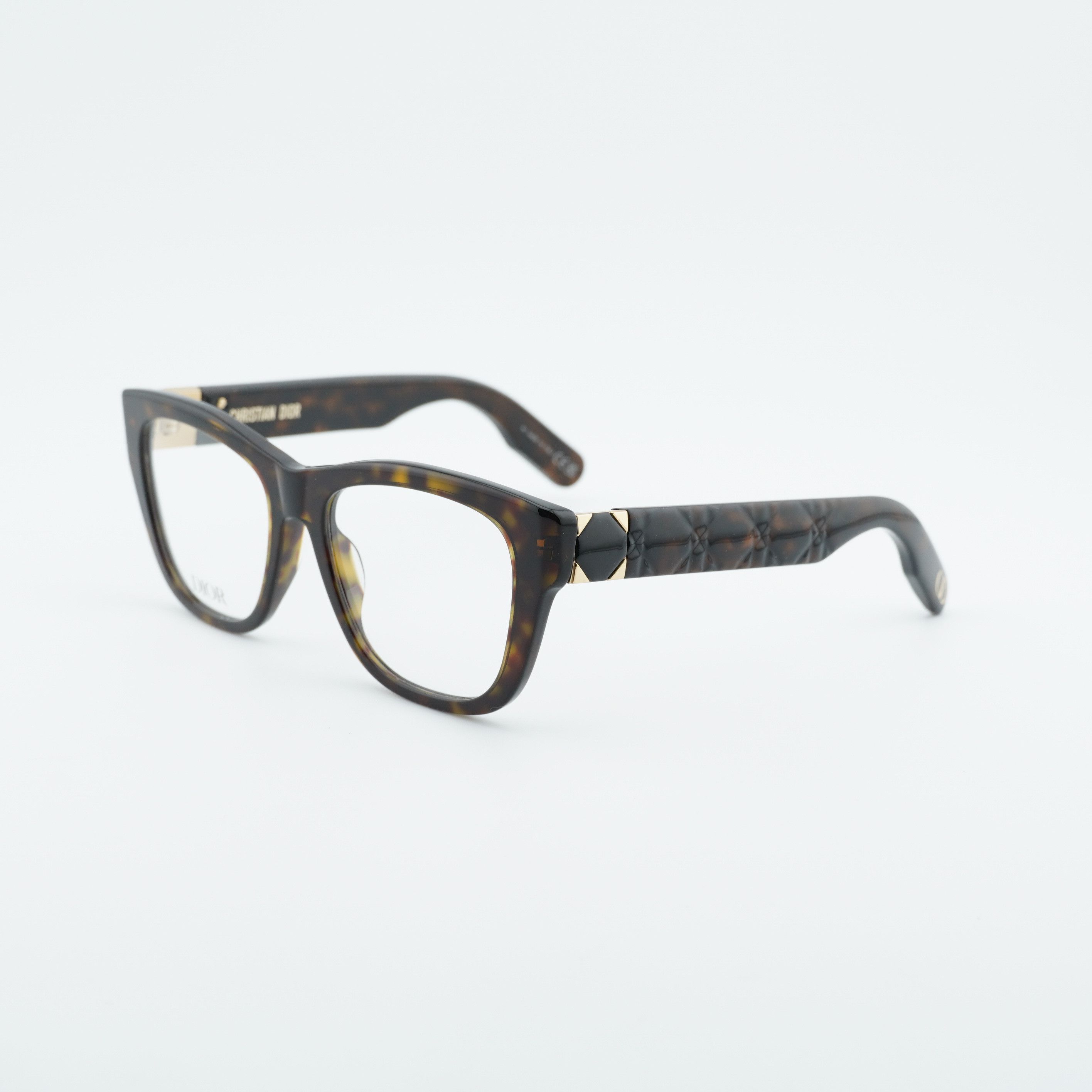Dior Dior LADY 95.22O S1I 2000 Eyeglasses Havana 53mm Square Fram Size ONE SIZE - 7 Thumbnail
