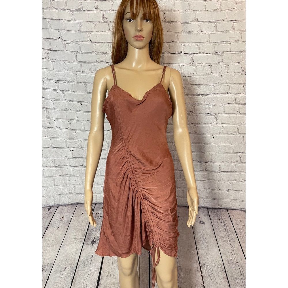 Free People NWT New Free People Be My Ruched Wind Blush Slip Dress Size Size L / US 10 / IT 46 - 2 Thumbnail