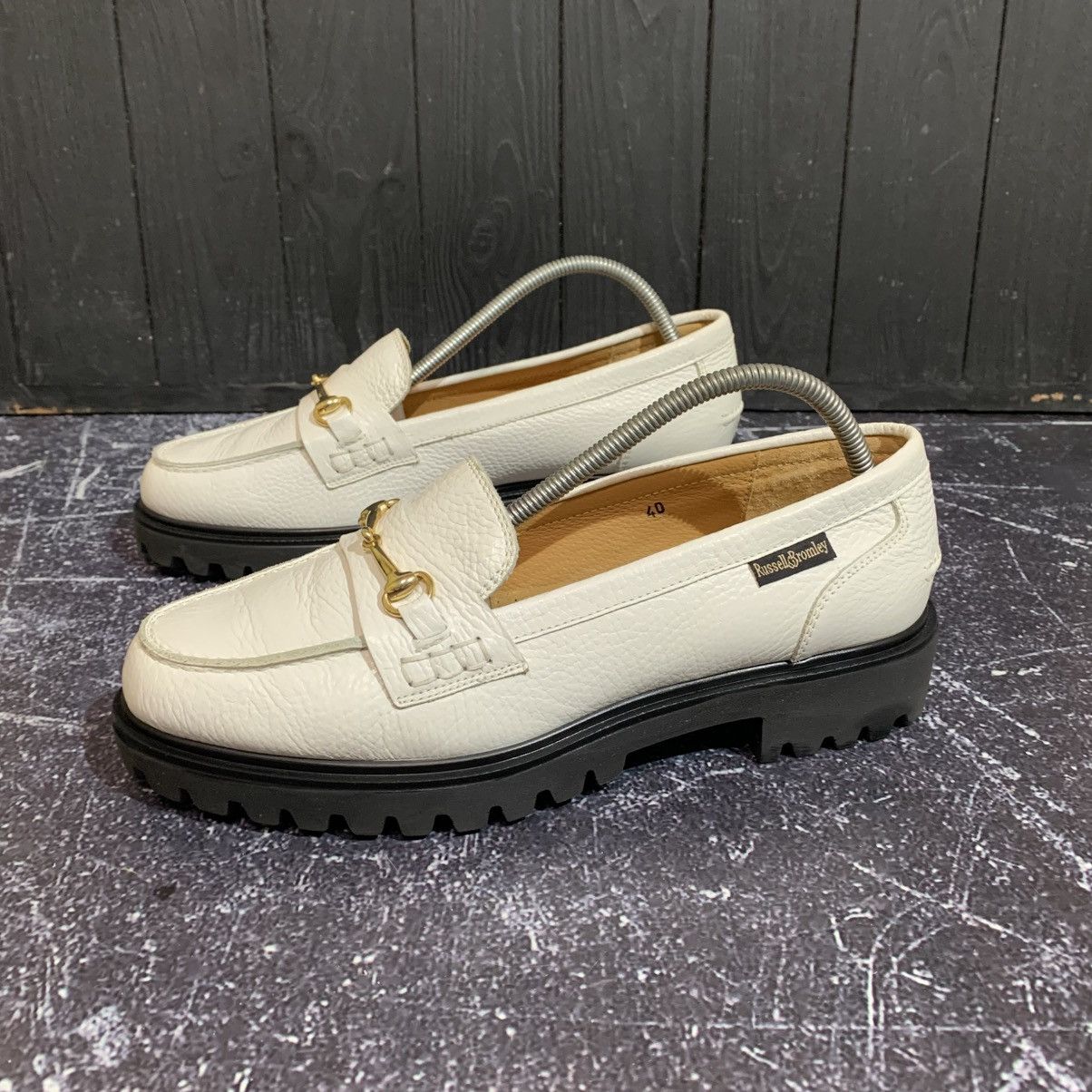 Russell & Bromley Russel & BROMLEY White Leather Loafers Size 40 Gucci Style Size US 10 / IT 40 - 3 Thumbnail