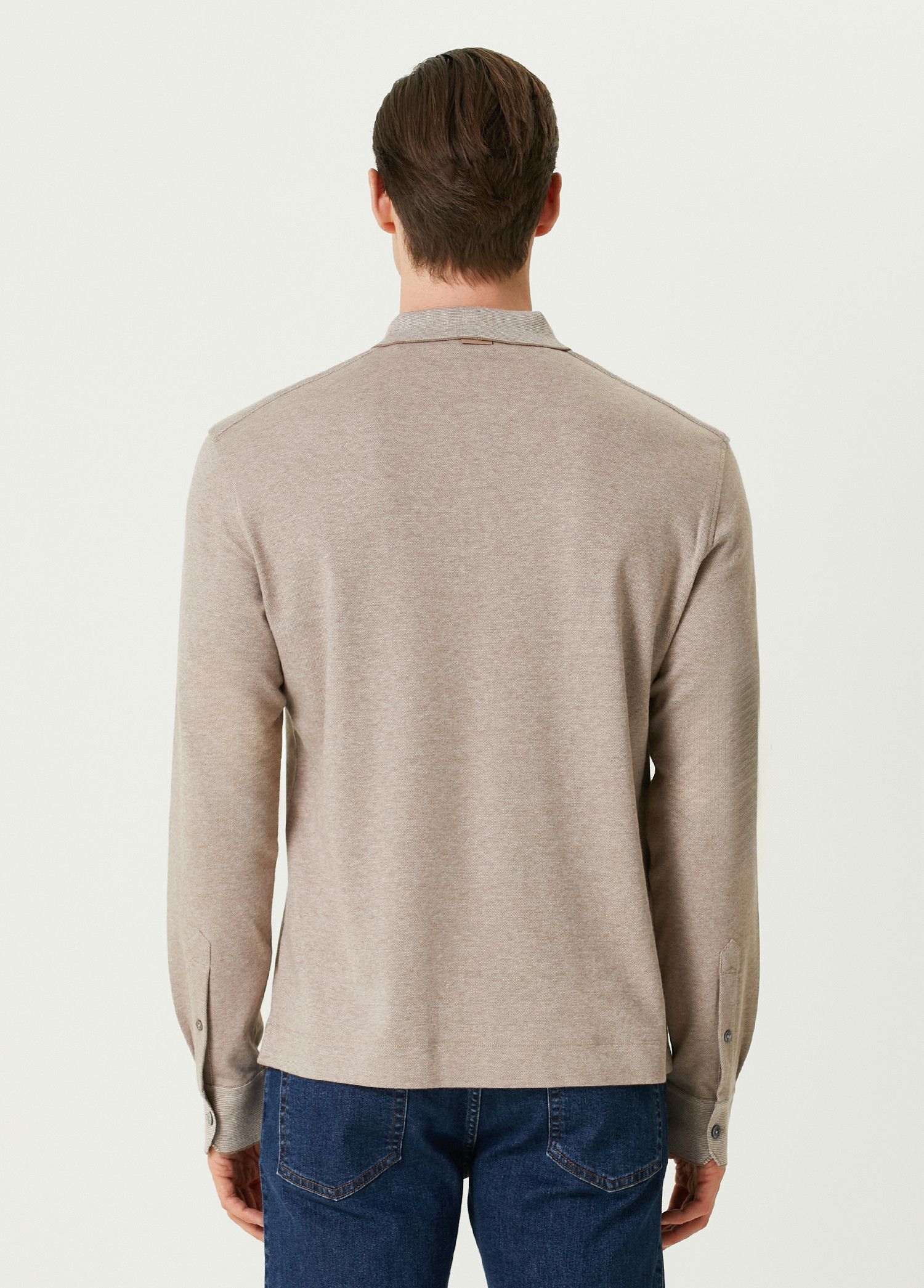 Ermenegildo Zegna ZEGNA beige long sleeve knit polo shirt Size Large Size US L / EU 52-54 / 3 - 3 Thumbnail