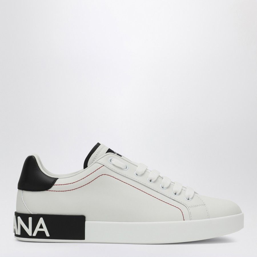 Dolce & Gabbana o1d2blof0226 Leather Sneakers in White/Black Size US 11 / EU 44 - 1 Thumbnail