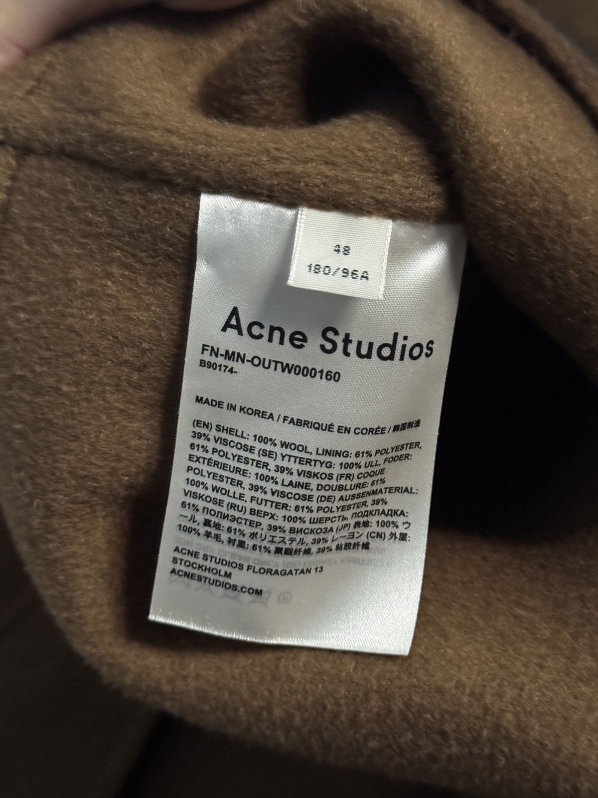 Acne Studios Acne Studios Brown Wool Jacket Size US M / EU 48-50 / 2 - 4 Thumbnail