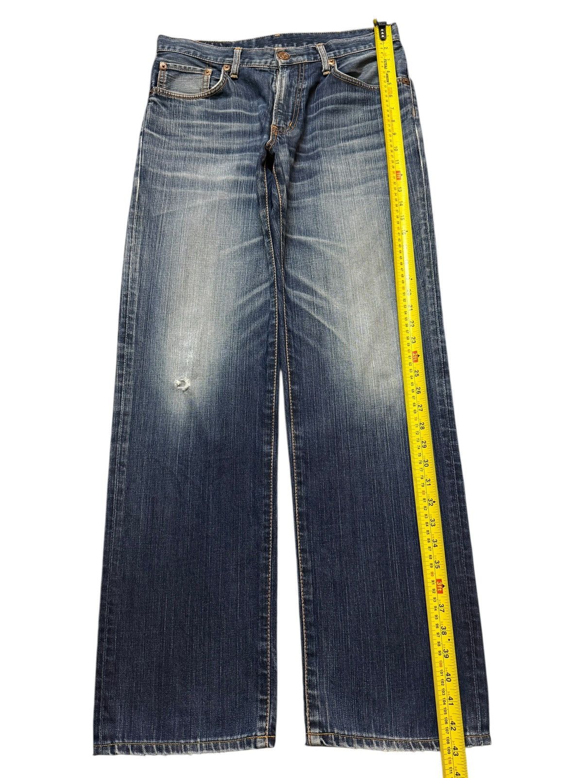 Edwin Vintage 90s Japan Edwin 503 Blue Faded Wash Straights Leg Size US 32 / EU 48 - 9 Thumbnail