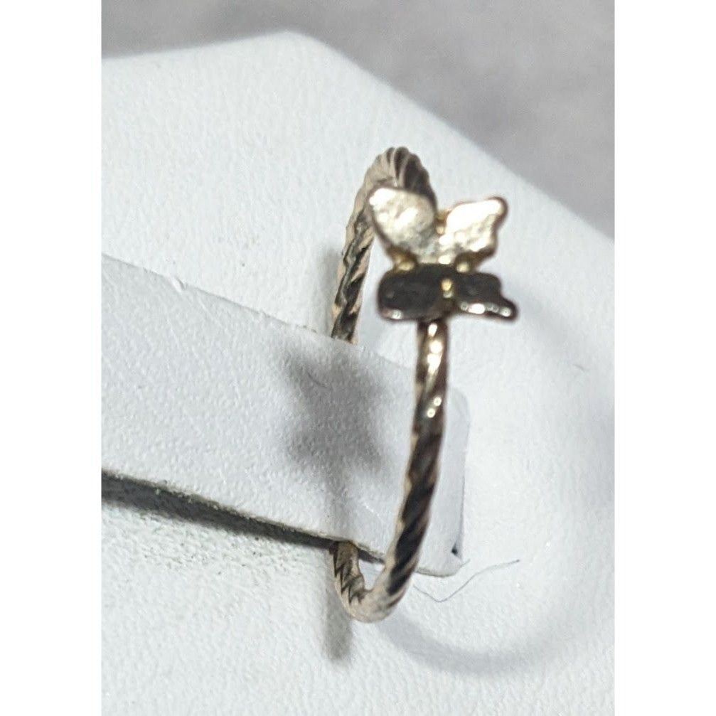 Other Minimalist Fairycore Butterfly Charm Gold Tone Ring Size 5 Size ONE SIZE - 2 Thumbnail