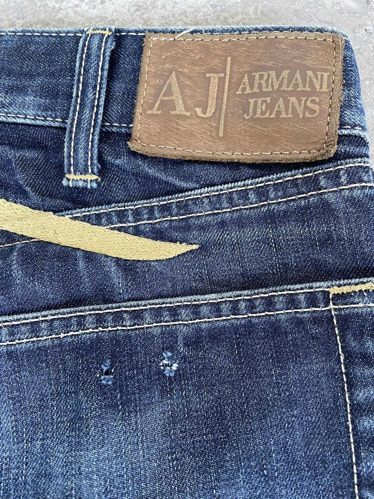 Armani Armani Jeans Indigo 007 Series Distressed Denim Size US 30 / EU 46 - 7 Thumbnail