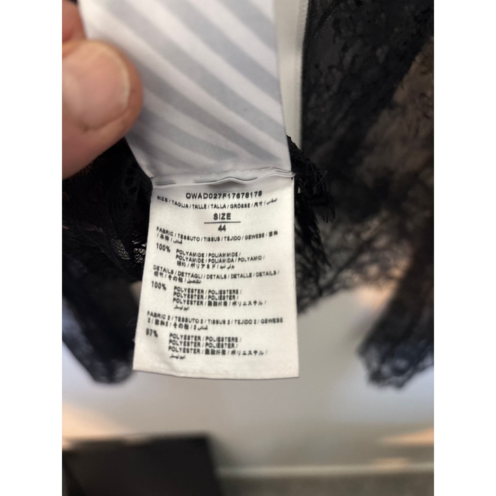 Off-White Off-White Black lace zip camisole Size 44 Size 30" / US 8 / IT 44 - 4 Thumbnail