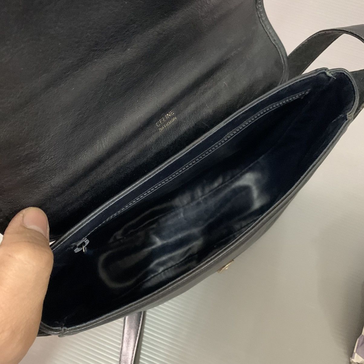 Celine Celine Leather Black Sling Bag Size ONE SIZE - 12 Thumbnail