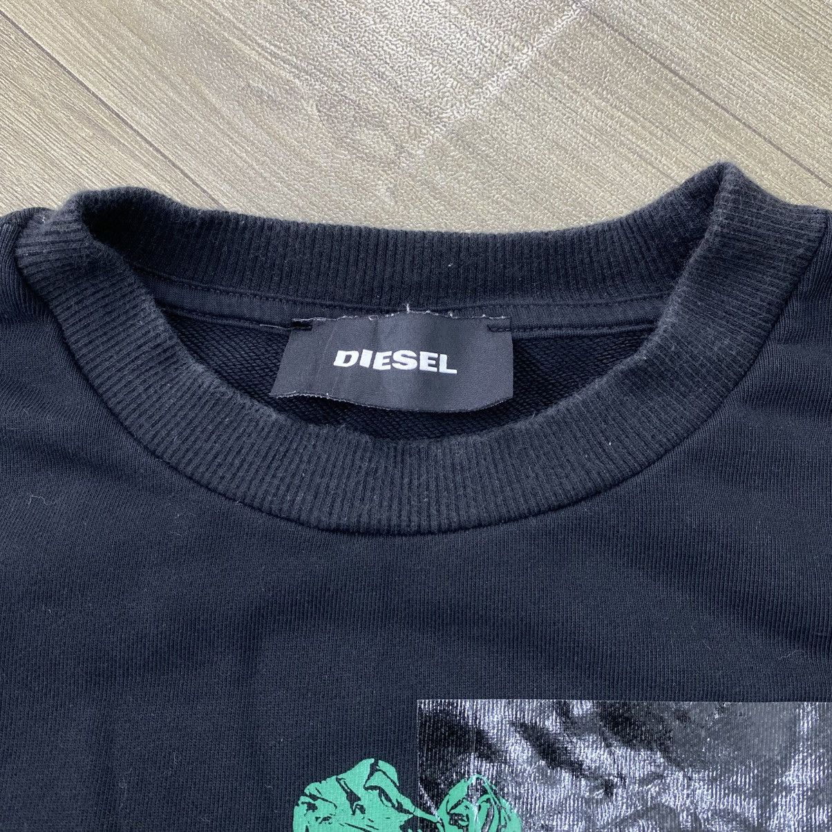 Diesel Diesel Partly Laminated Graphic Printed Sweatshirt Size US S / EU 44-46 / 1 - 4 Thumbnail