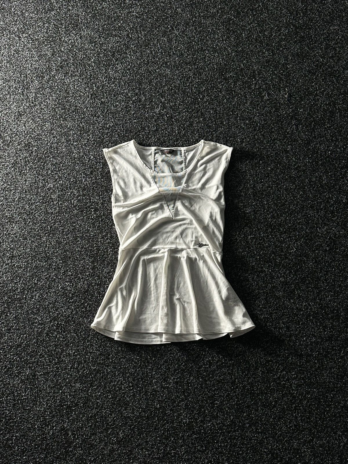 Designer × Guess × If Six Was Nine 🚨AVANT-GARDE GUESS BLOUSE SEXY LIGHT Y2k METAL LOGO Size S / US 4 / IT 40 - 1 Thumbnail