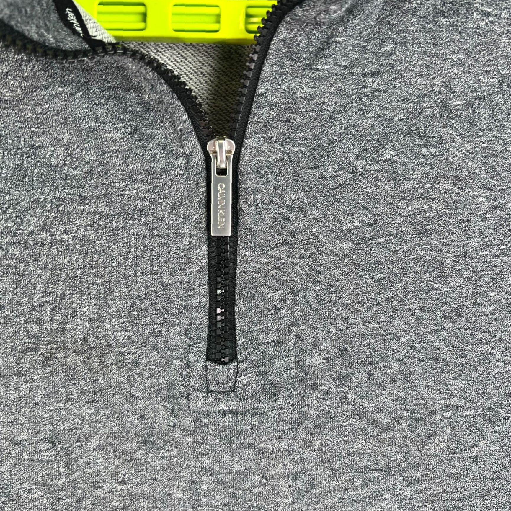 Calvin Klein Calvin Klein Performance 1/4 Zip Crop Top Women XL Athletic Heather Gray Shirt Size XL / US 12-14 / IT 48-50 - 5 Thumbnail