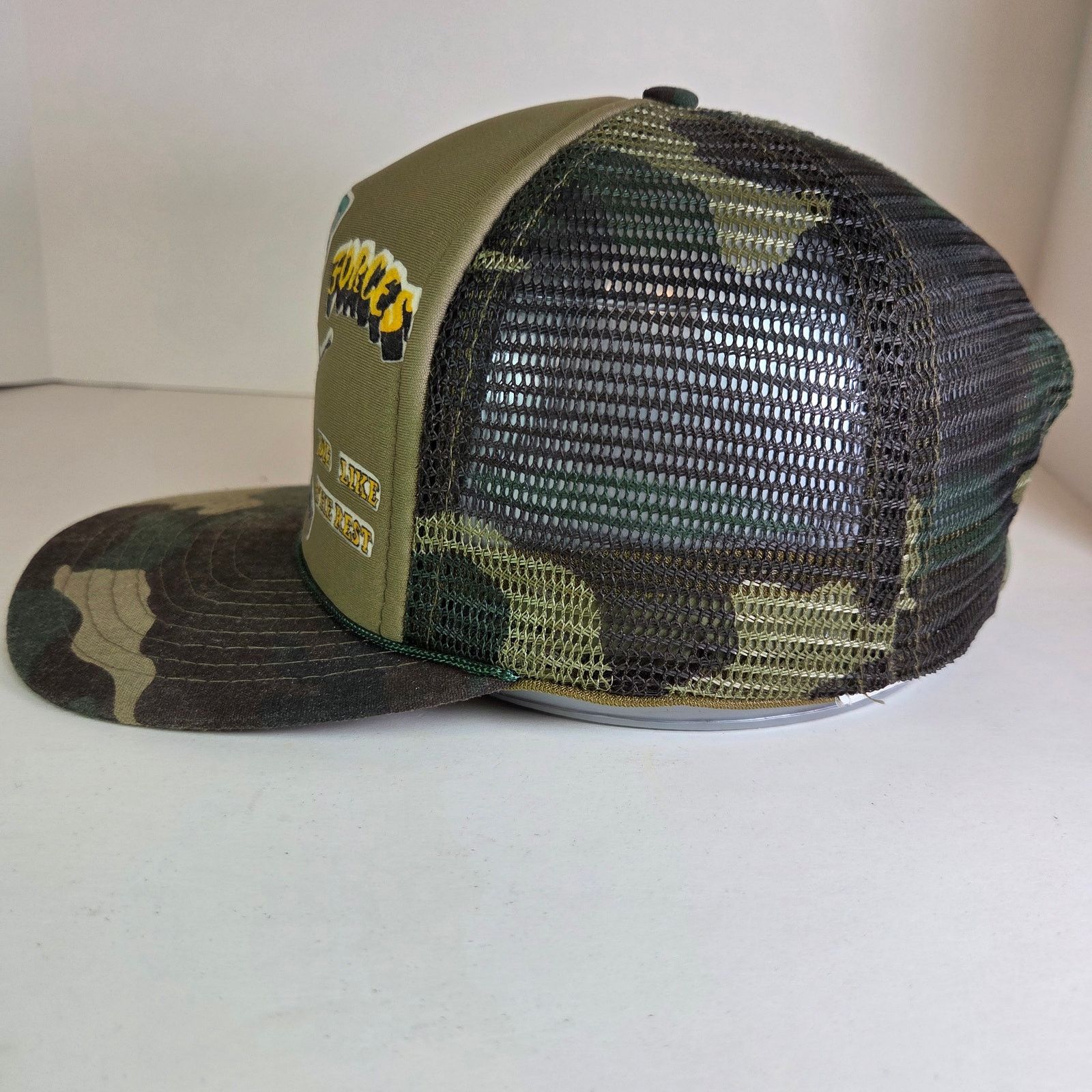 Other 80s Special Forces Skull Trucker Hat Size ONE SIZE - 2 Thumbnail