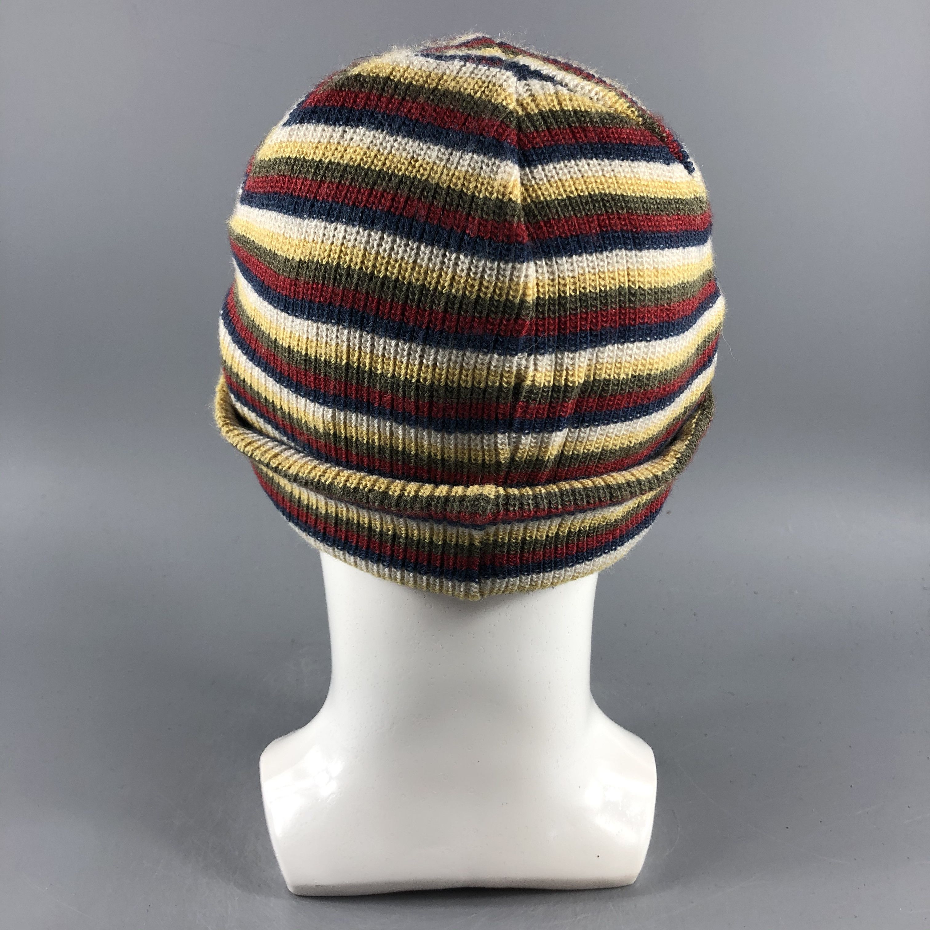 Vintage Eab Stripe Cuffless Beanie Snow Hat Snow Cap -D315 Size ONE SIZE - 2 Thumbnail